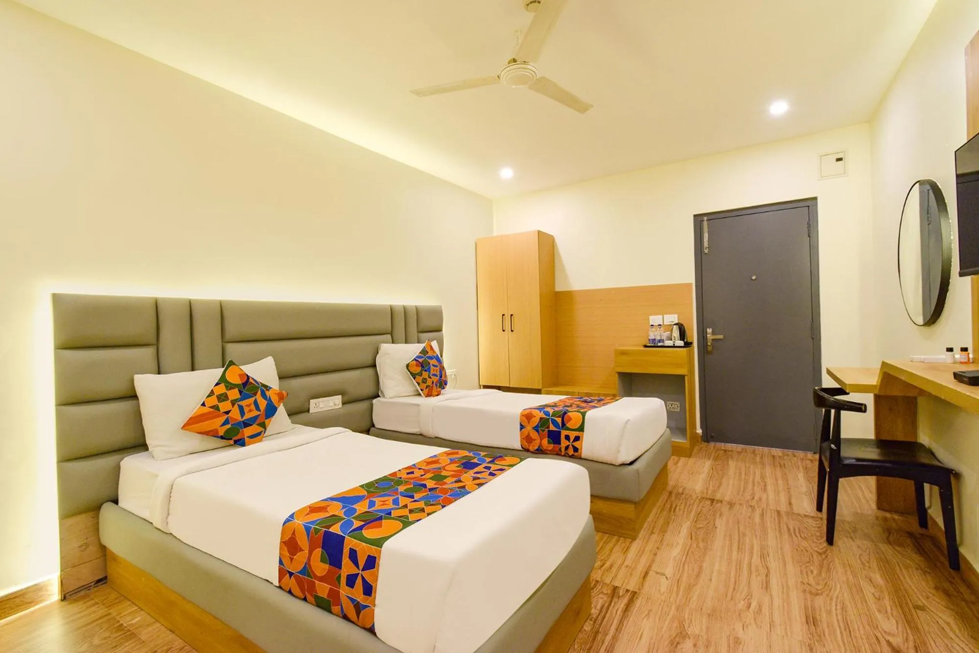 Bed in FabHotel White Ridge-SIa Life Hospital, Kondapur