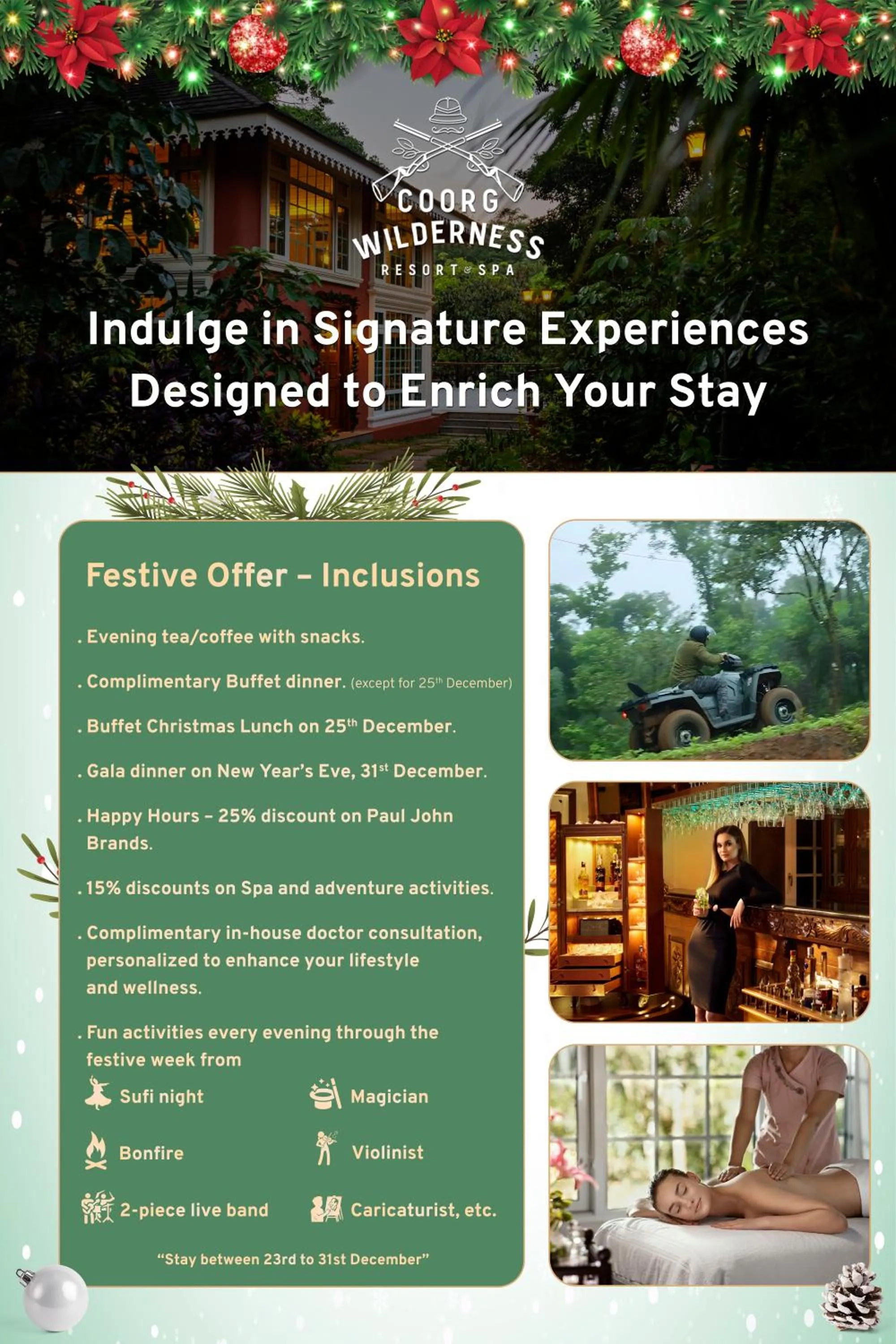 Activities in Coorg Wilderness Resort & Spa