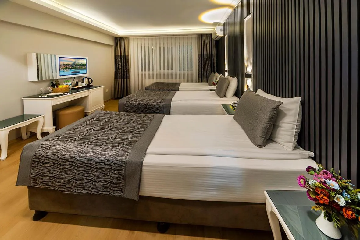 Photo of the whole room, Bed in Beyazit Palace Hotel