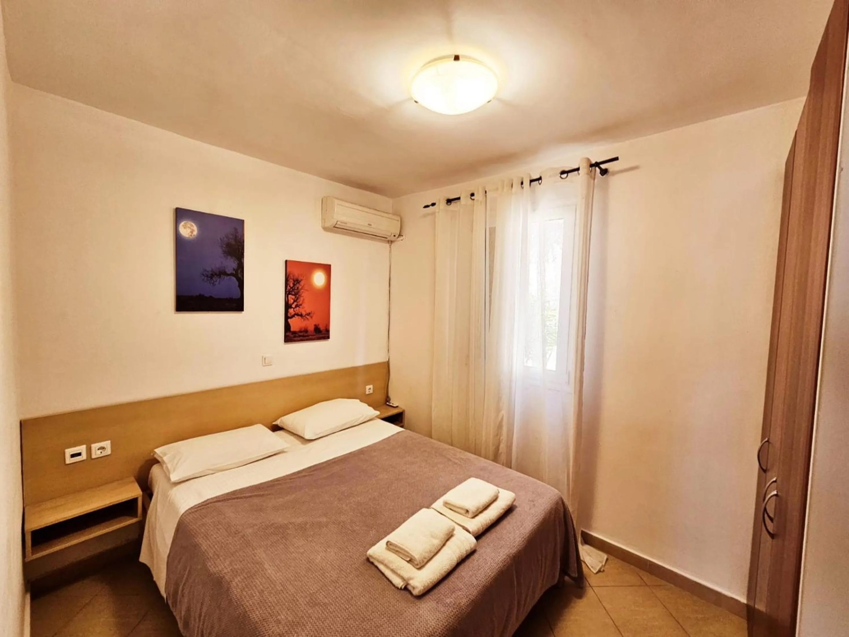 Bed in Corfu Glyfada Beach Apartment 22
