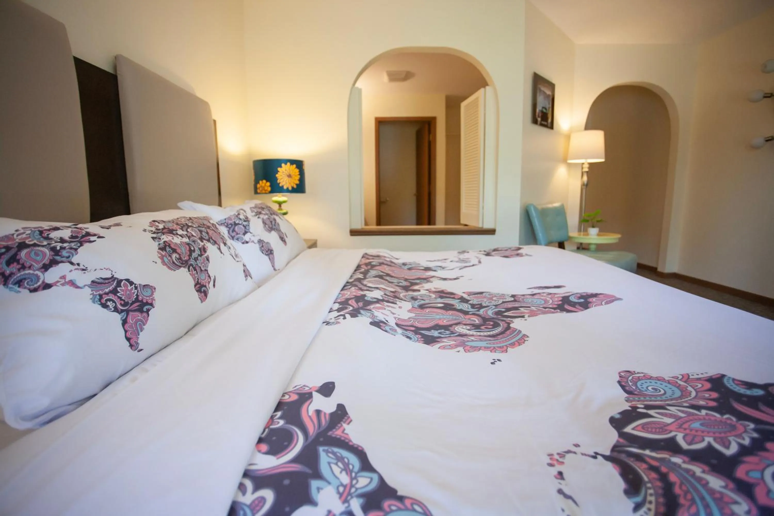 Bedroom, Bed in Bavarian Inn, Black Hills