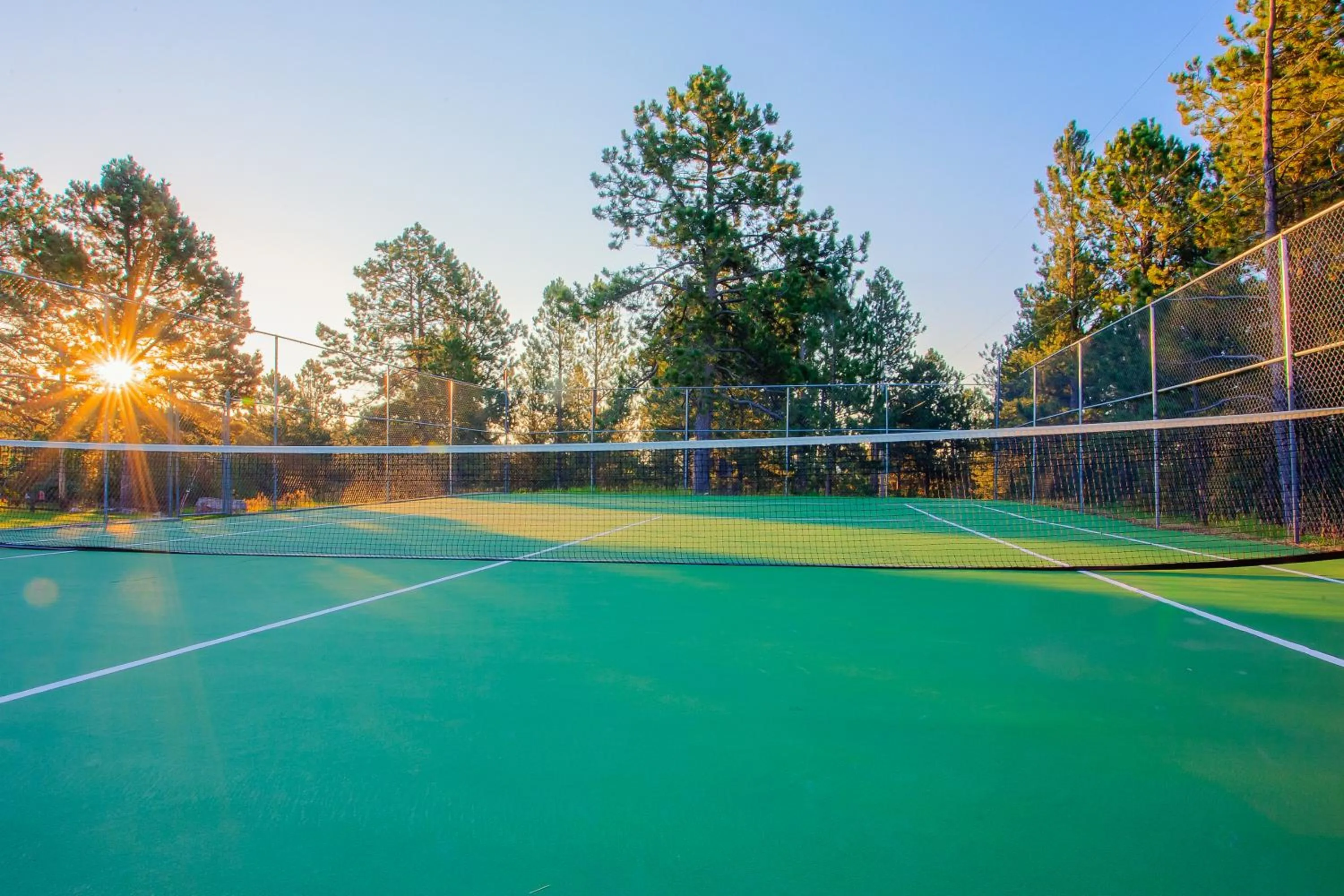 Tennis court in Bavarian Inn, Black Hills