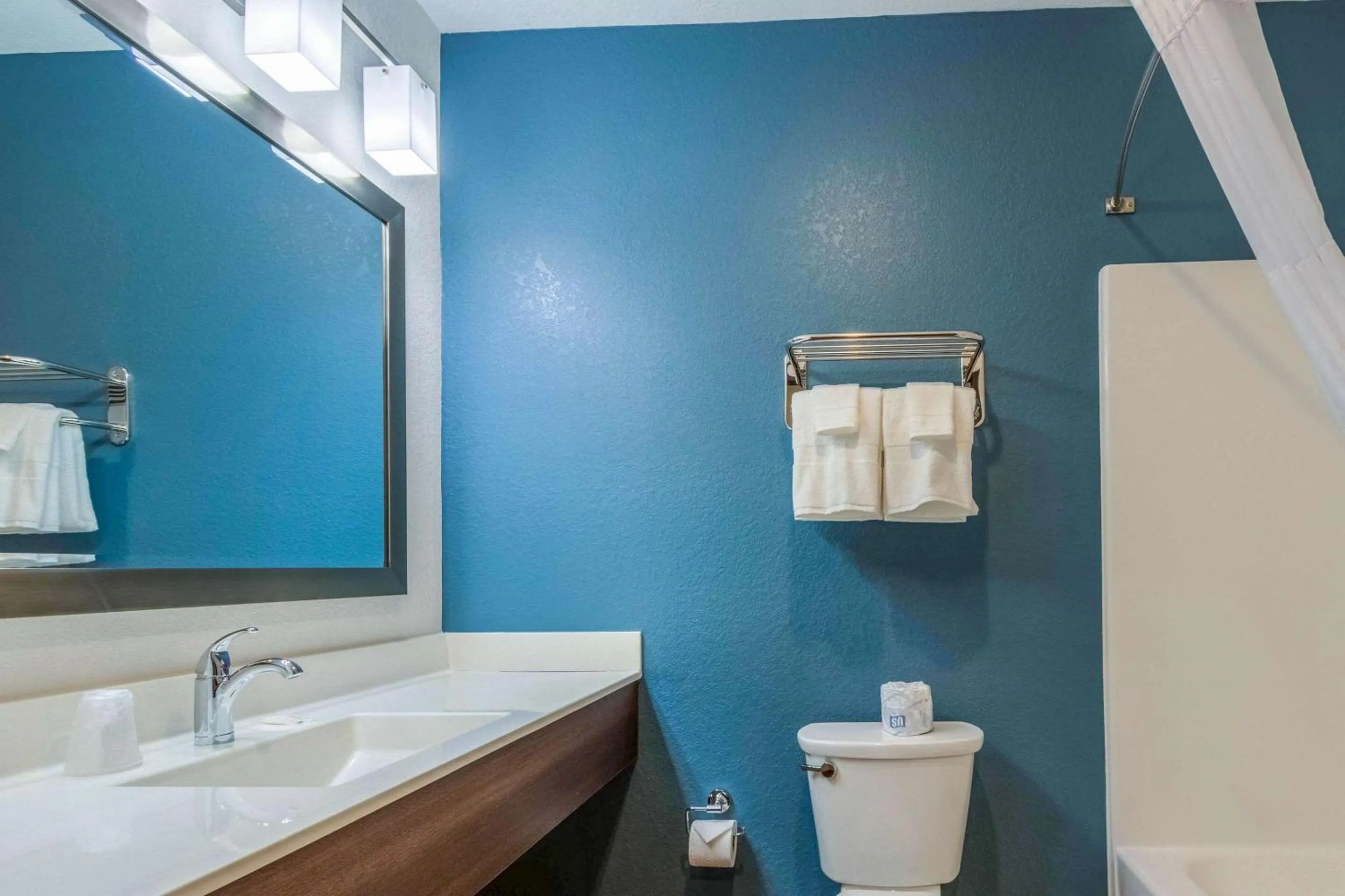 Bathroom in WoodSpring Suites Miramar
