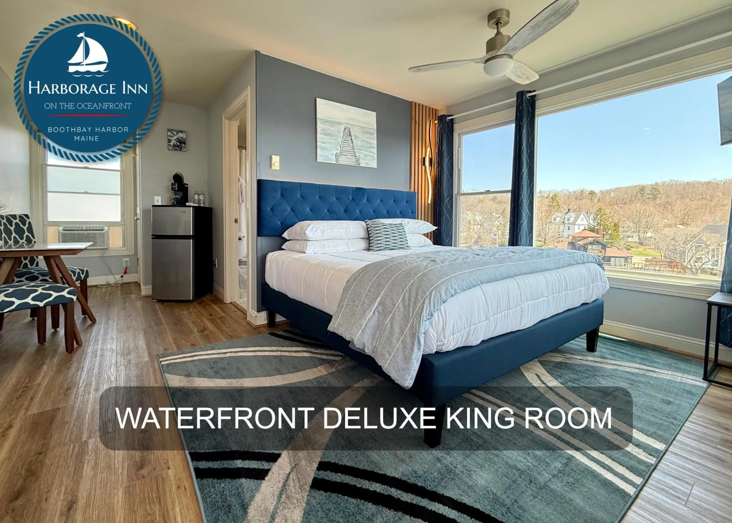 Bed in Harborage Inn on the Oceanfront