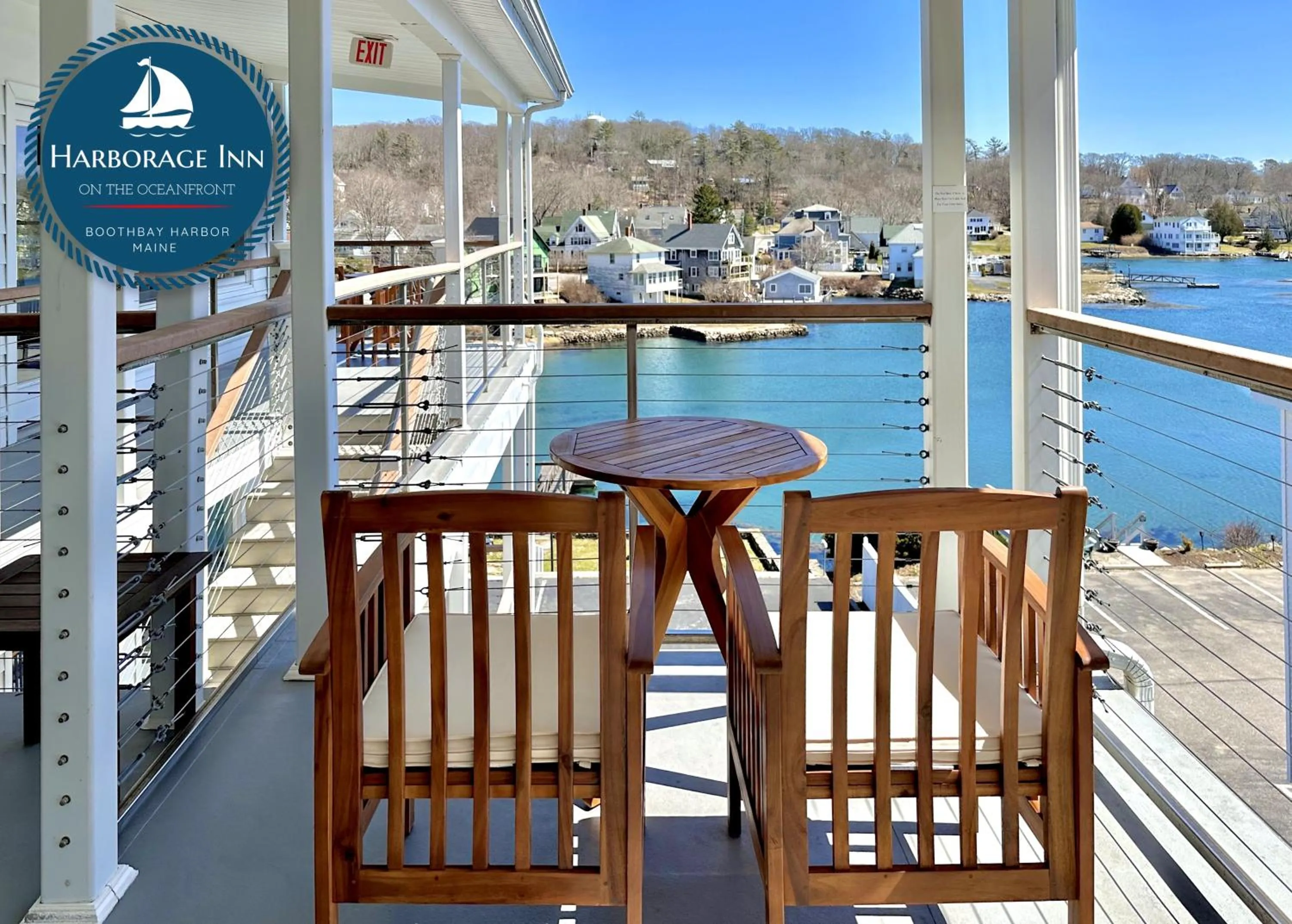 Patio in Harborage Inn on the Oceanfront