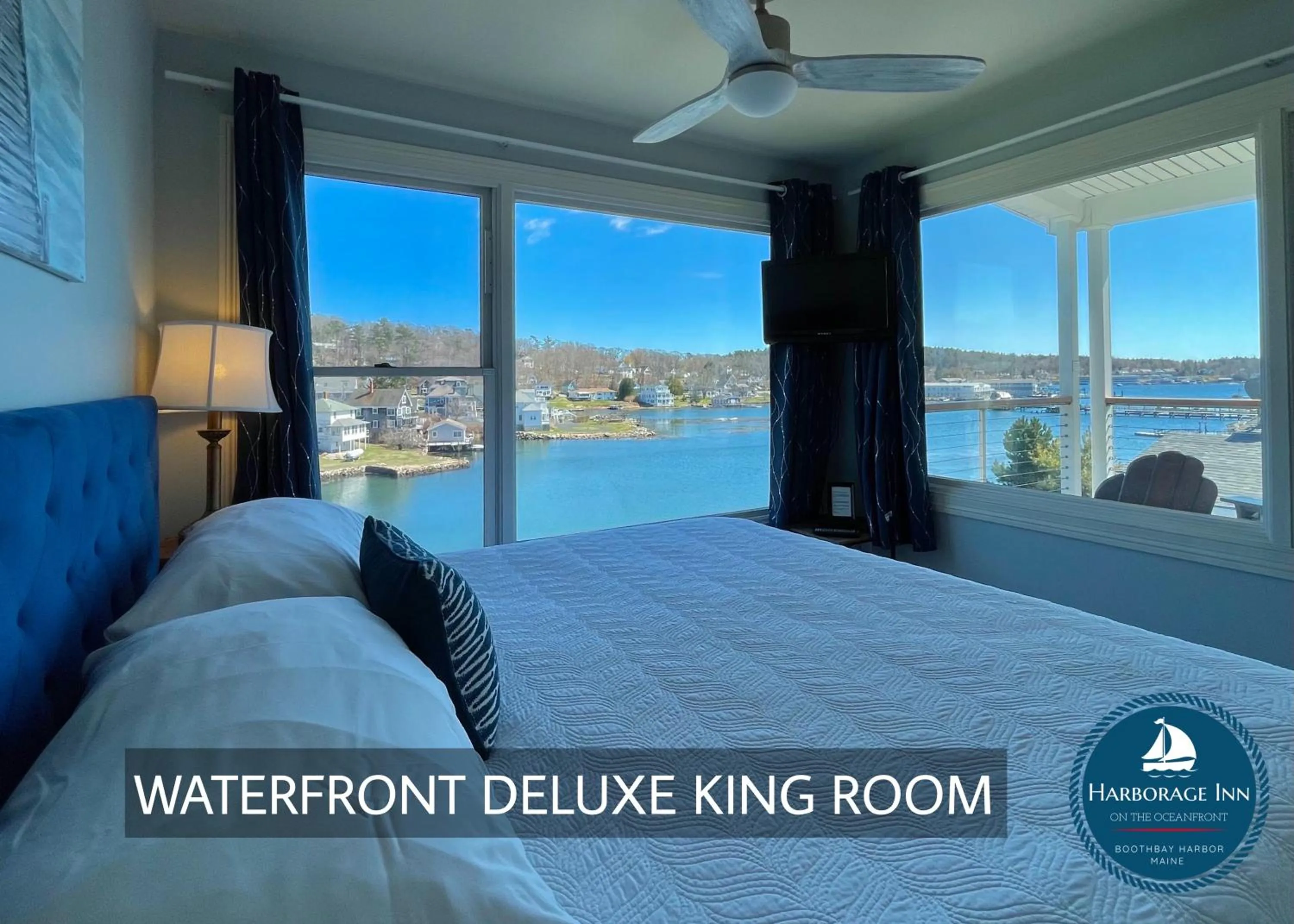 Bed in Harborage Inn on the Oceanfront