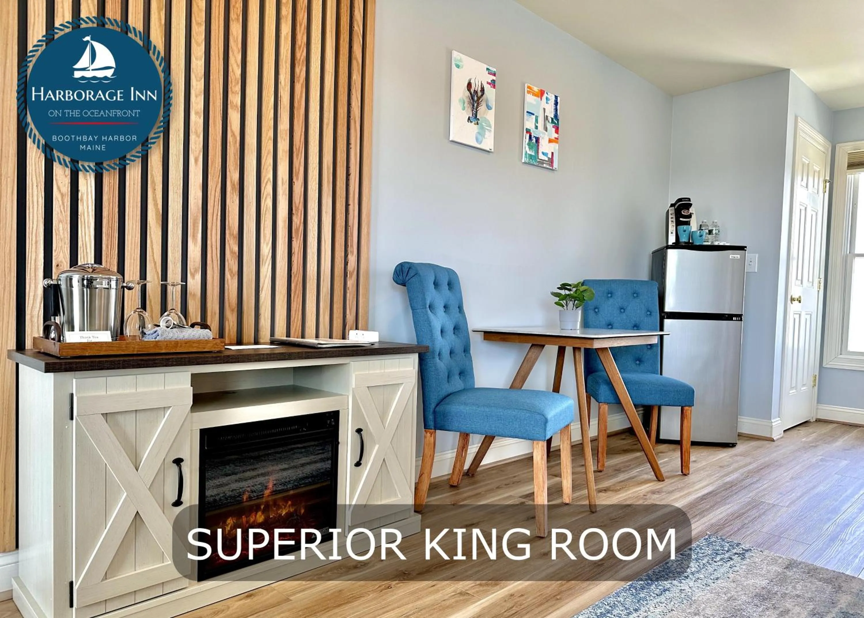 Dining area in Harborage Inn on the Oceanfront