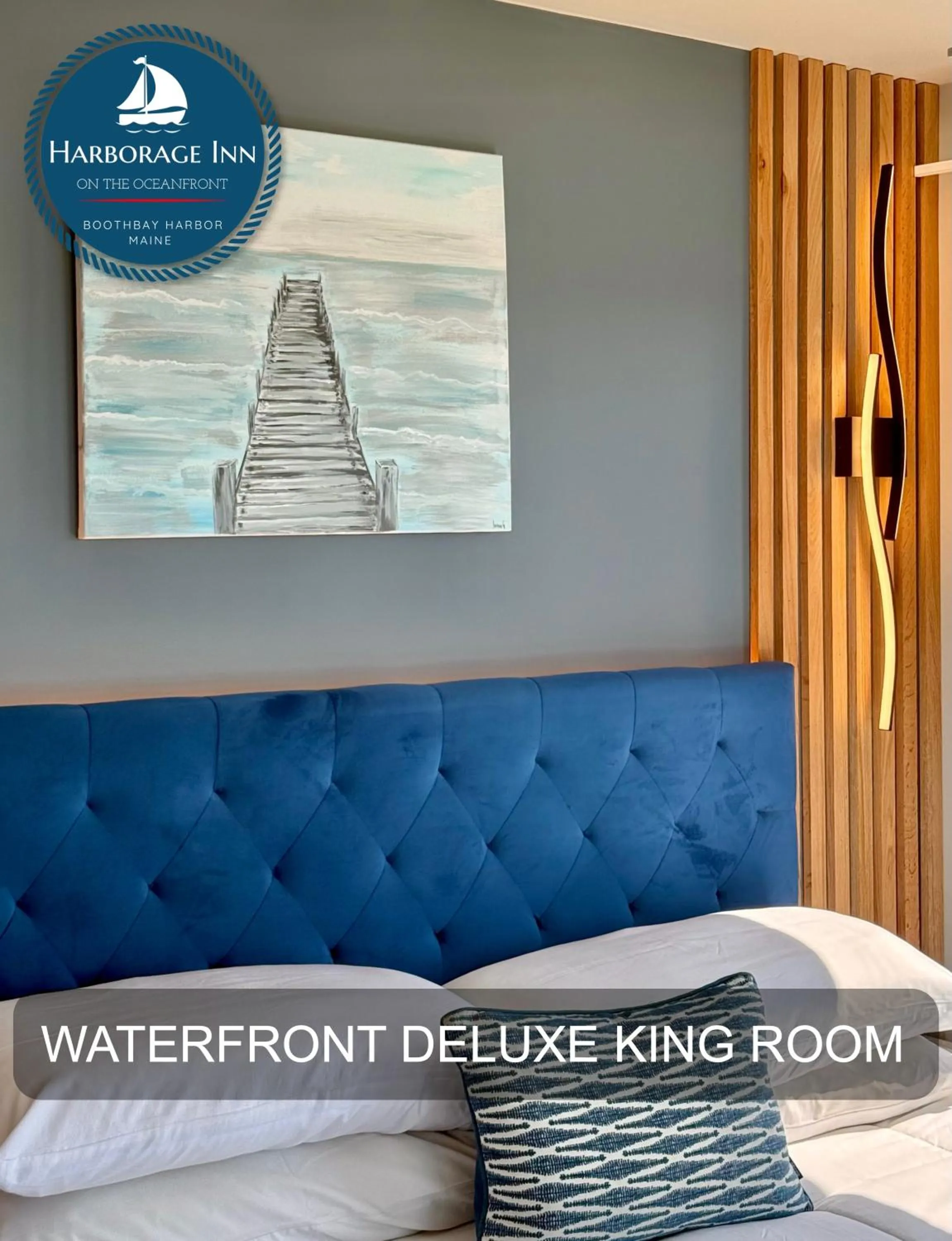 Decorative detail, Bed in Harborage Inn on the Oceanfront