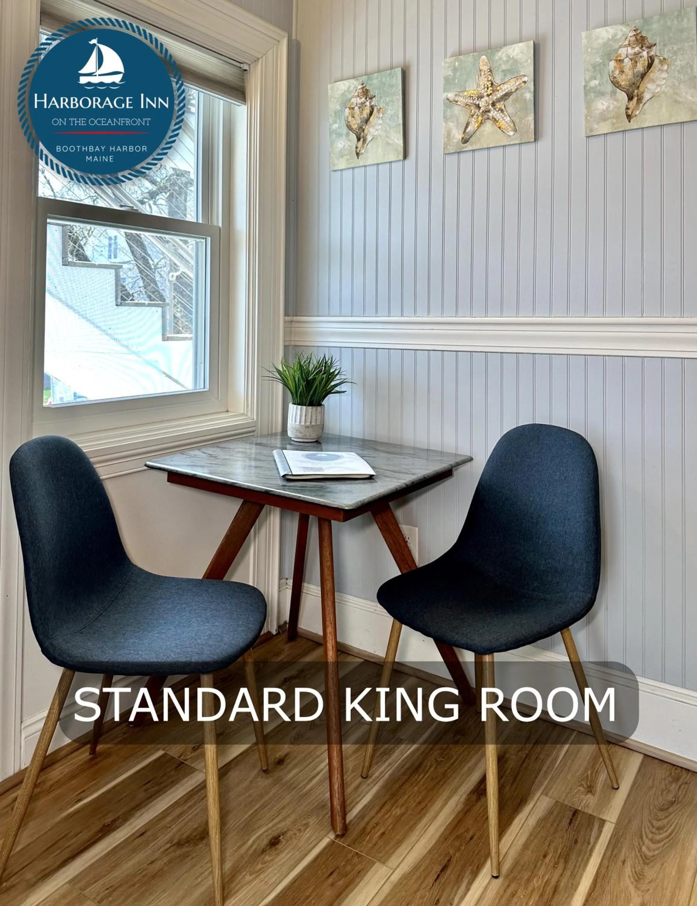 Dining area in Harborage Inn on the Oceanfront