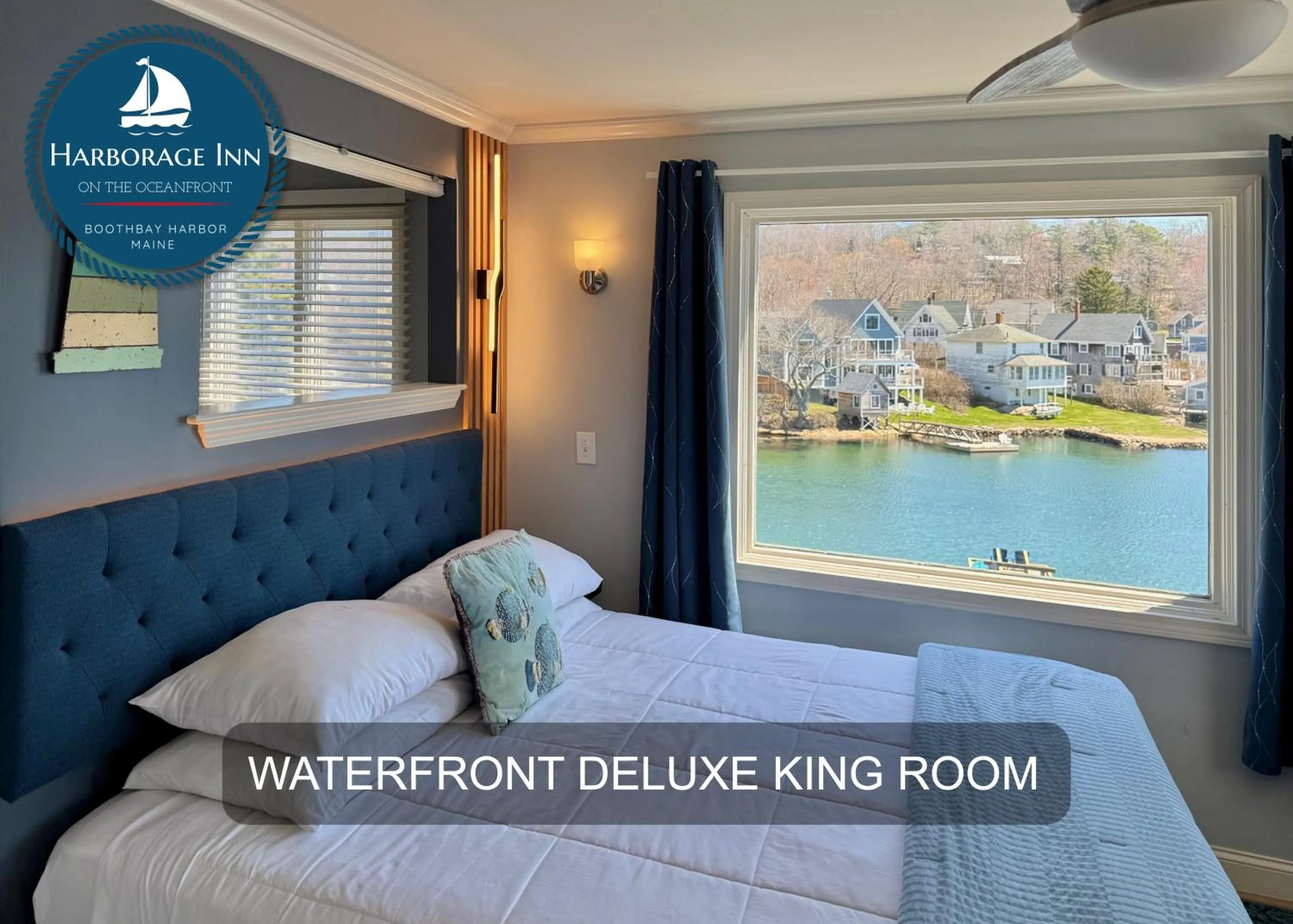 Bed in Harborage Inn on the Oceanfront