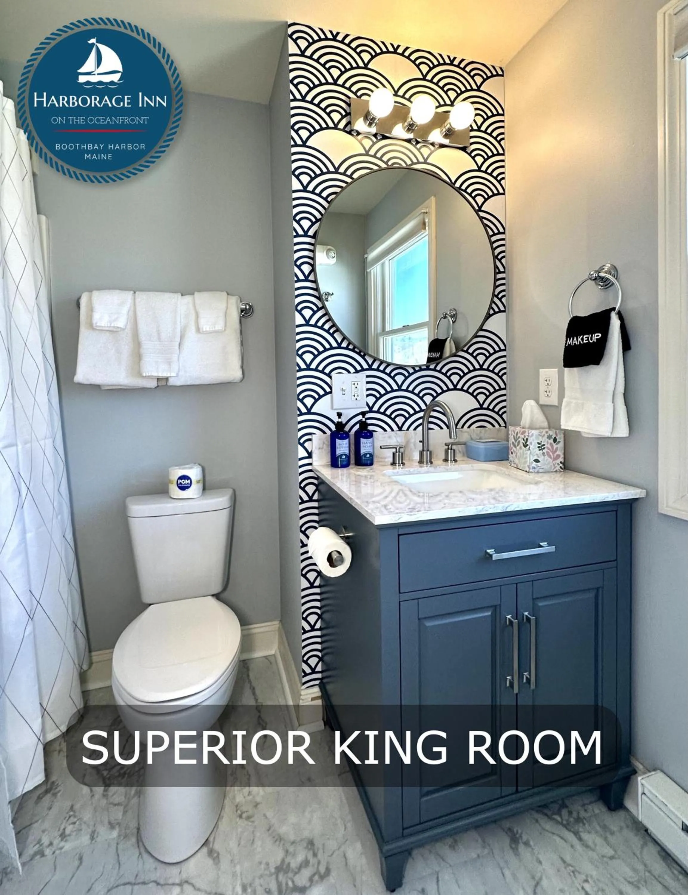 Bathroom in Harborage Inn on the Oceanfront