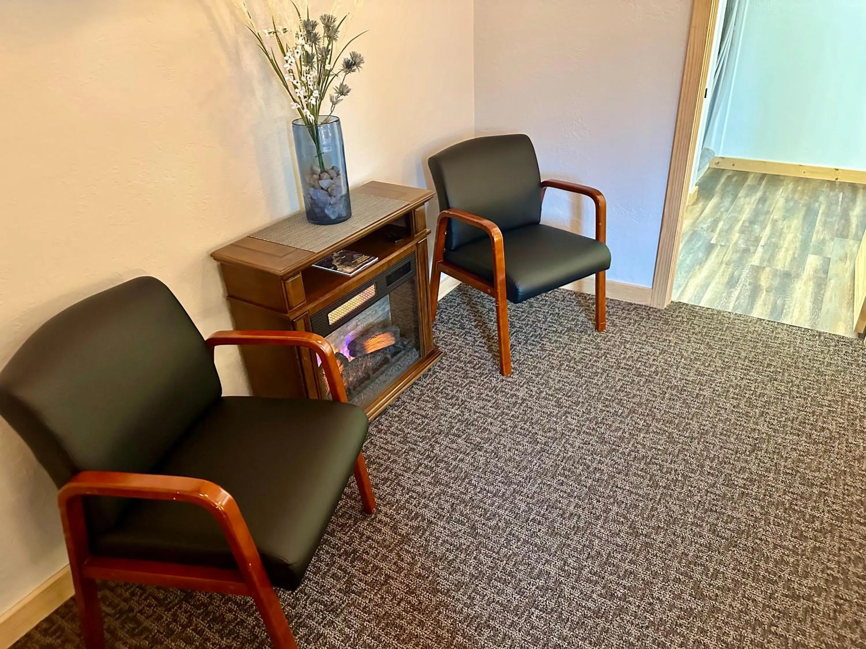 Seating area in Mountain View Lodge & Cabins