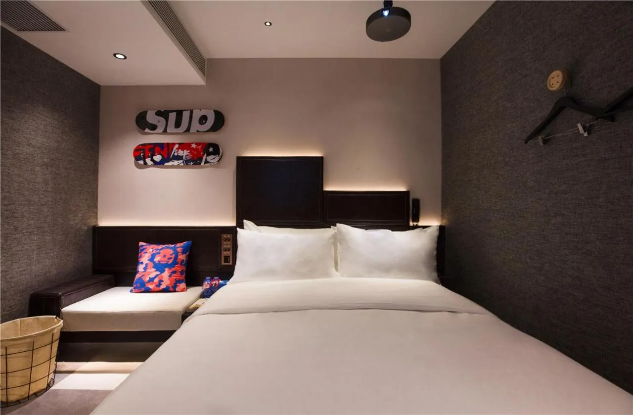 Bed in Fenk Attitude Hotel Guangzhou Railway Station