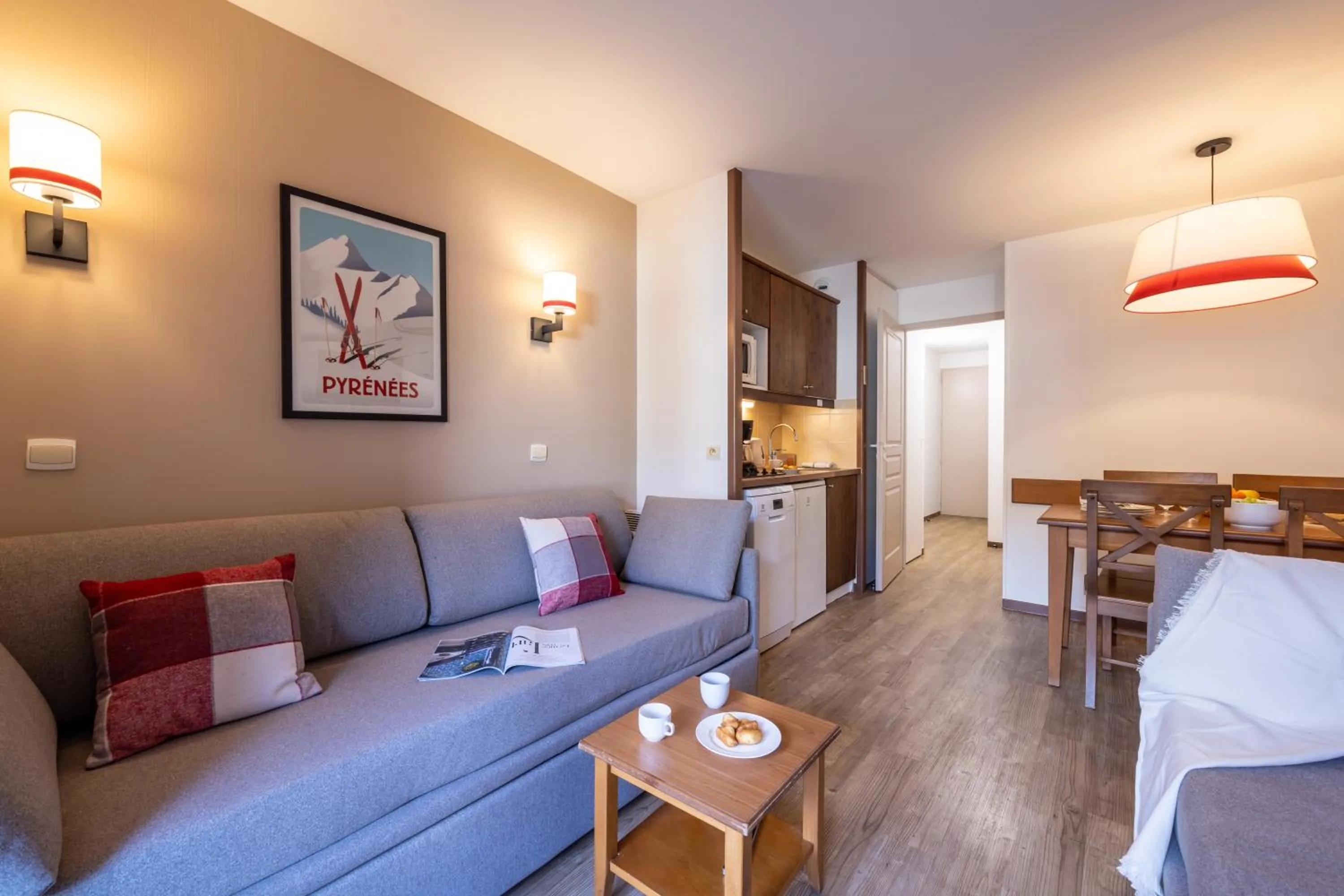 Kitchen or kitchenette in Résidence Pierre & Vacances Les Trois Domaines