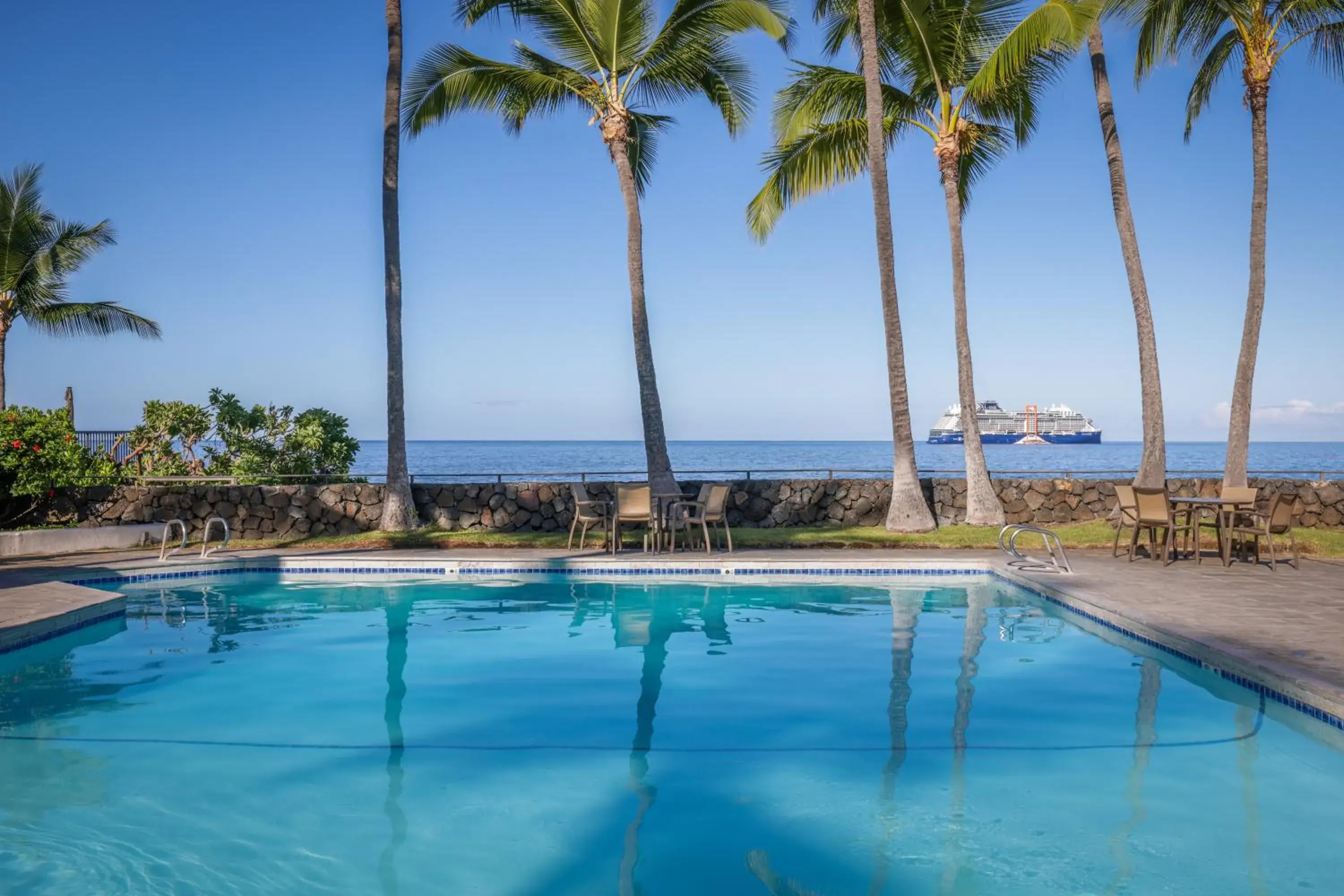 Pool view in Royal Sea Cliff Kona by OUTRIGGER Pool view in Royal Sea Cliff Kona by OUTRIGGER