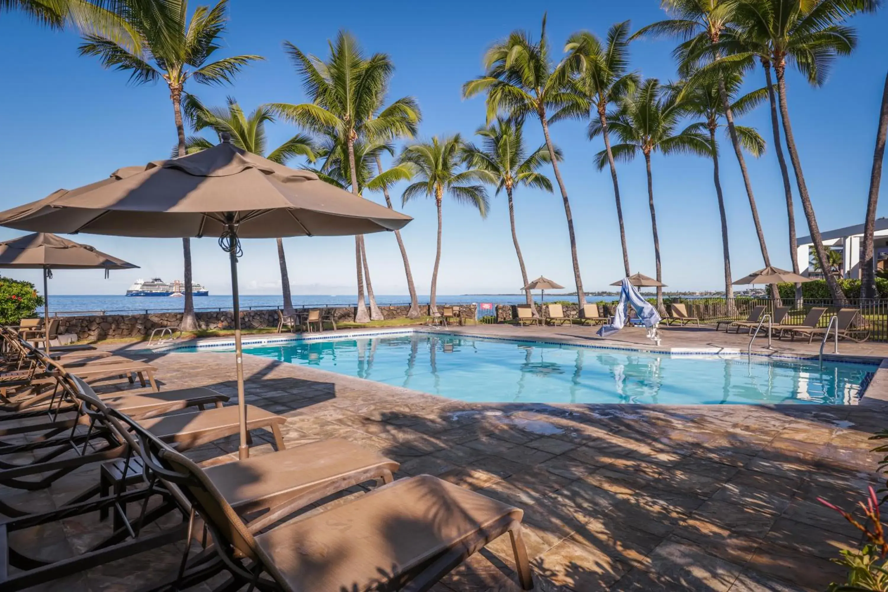 Pool view in Royal Sea Cliff Kona by OUTRIGGER Pool view in Royal Sea Cliff Kona by OUTRIGGER