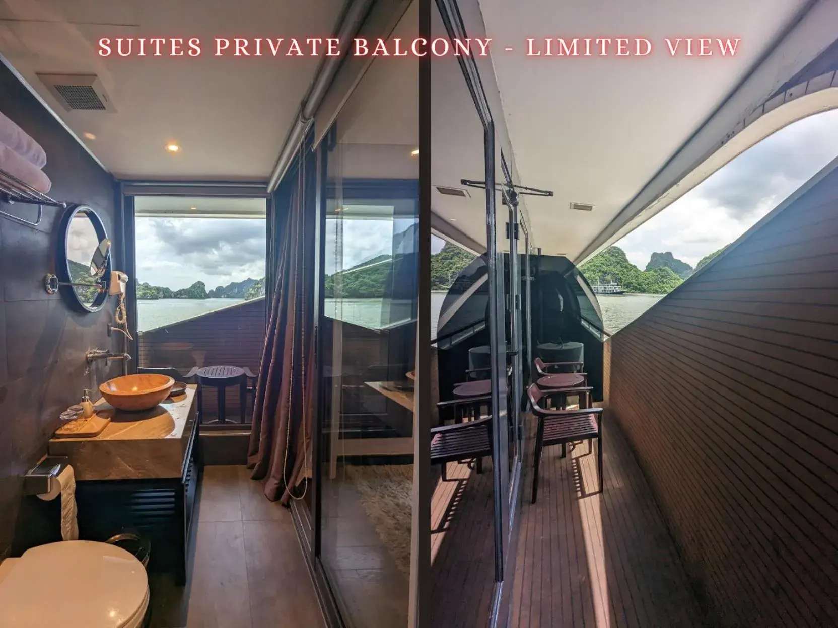 Silver Suite Limited View in Scarlet Pearl Cruises - Wonder On Lan Ha Bay Silver Suite Limited View in Scarlet Pearl Cruises - Wonder On Lan Ha Bay