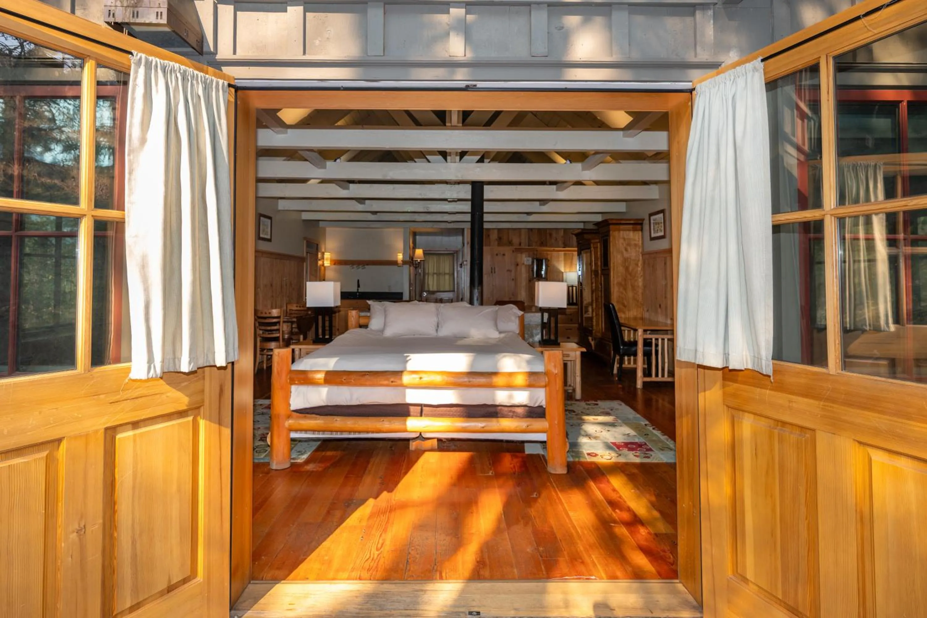 Bed in Sleeping Lady Mountain Resort