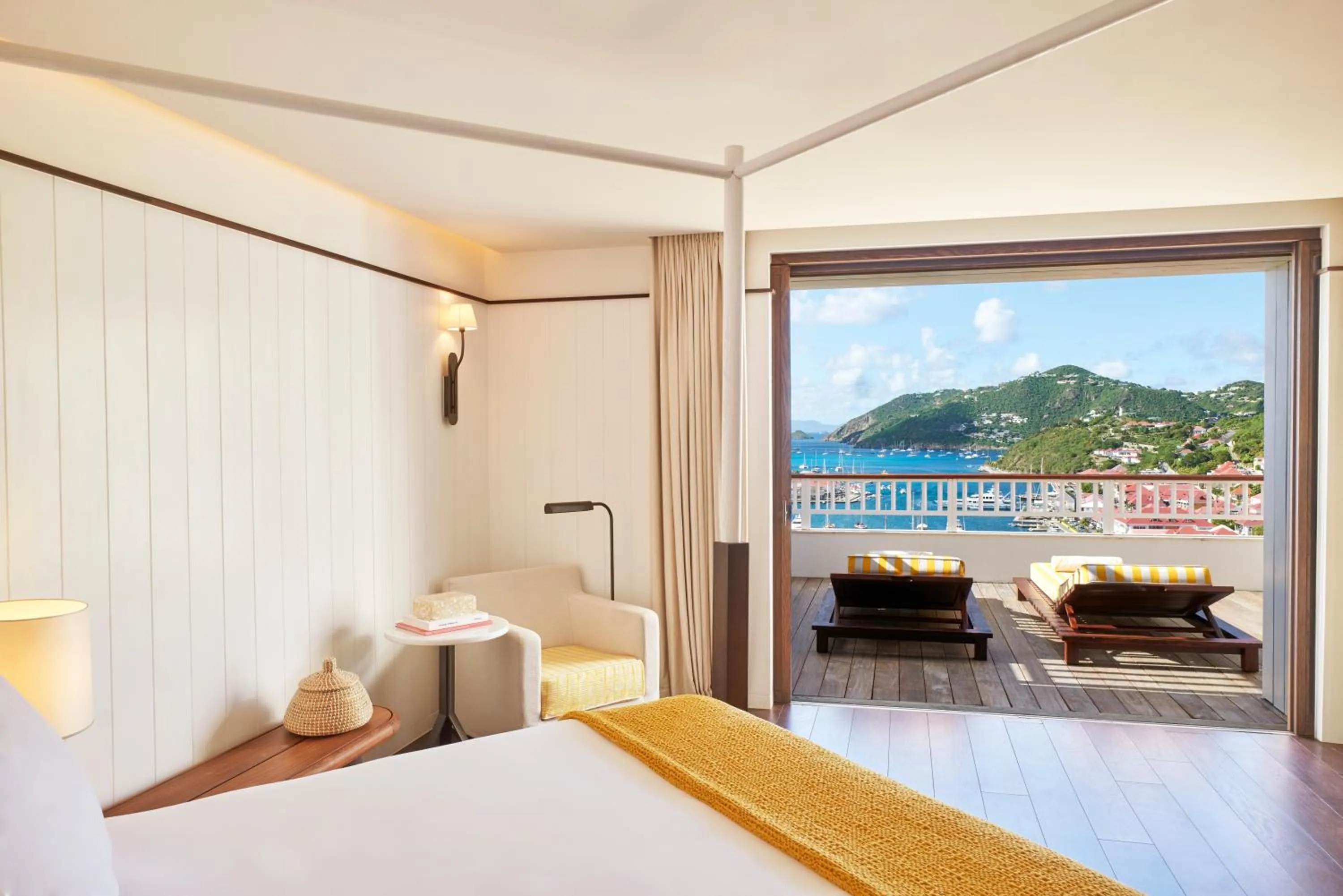 View (from property/room), Bed in Hôtel Barrière Le Carl Gustaf St Barth