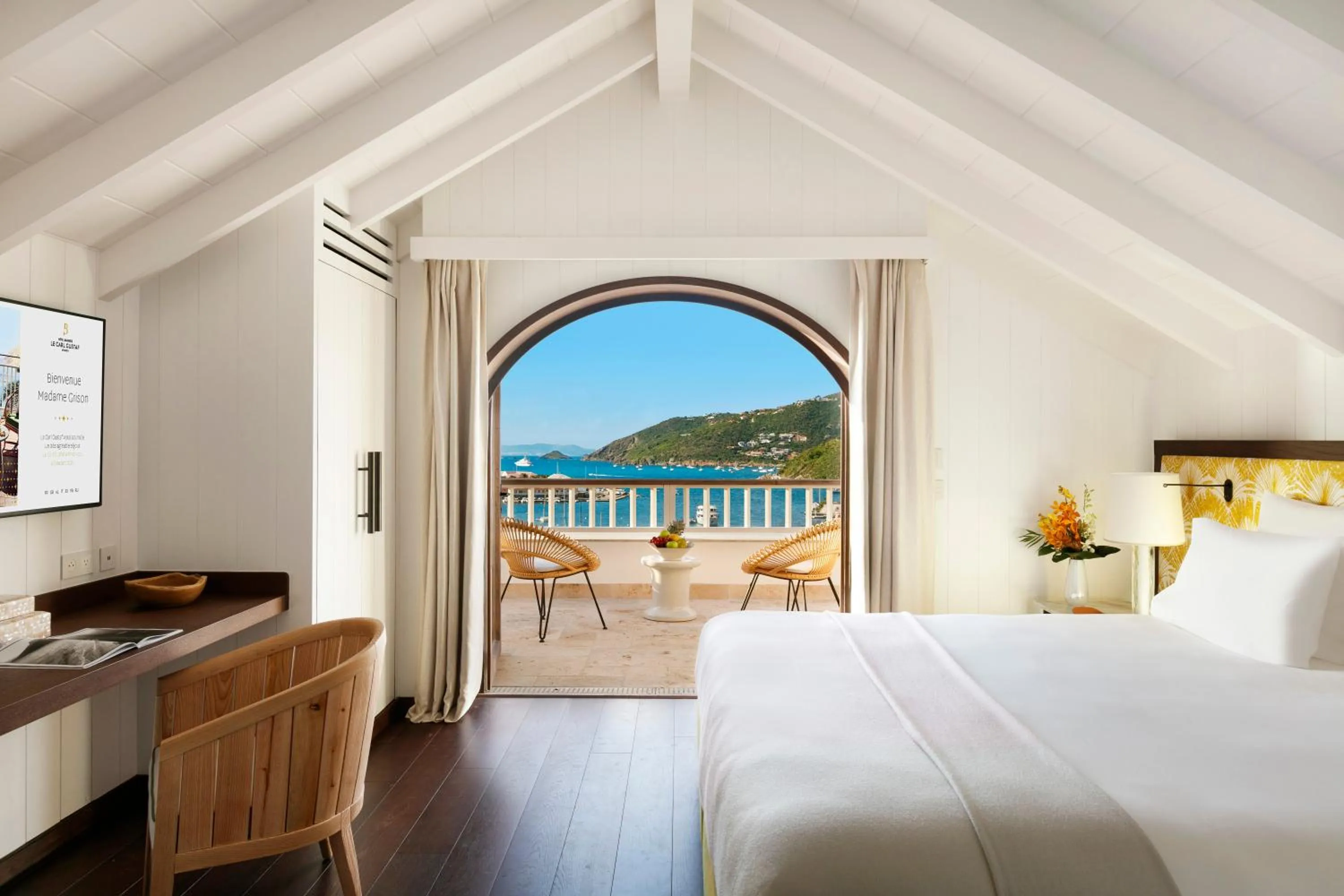 Bedroom, Bed in Hôtel Barrière Le Carl Gustaf St Barth