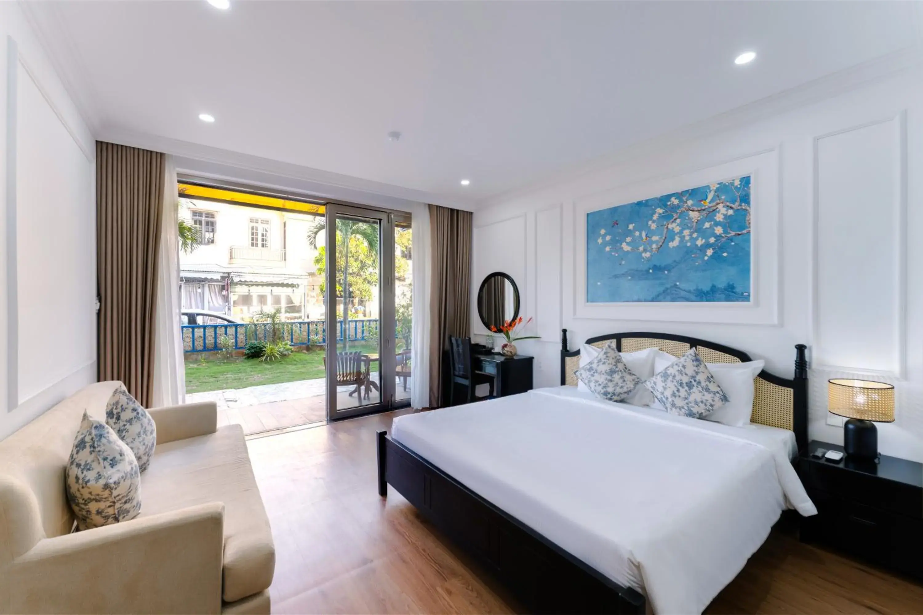 Patio, Bed in Ancient Beach Boutique & Spa - Beachfront Hotel Patio, Bed in Ancient Beach Boutique & Spa - Beachfront Hotel