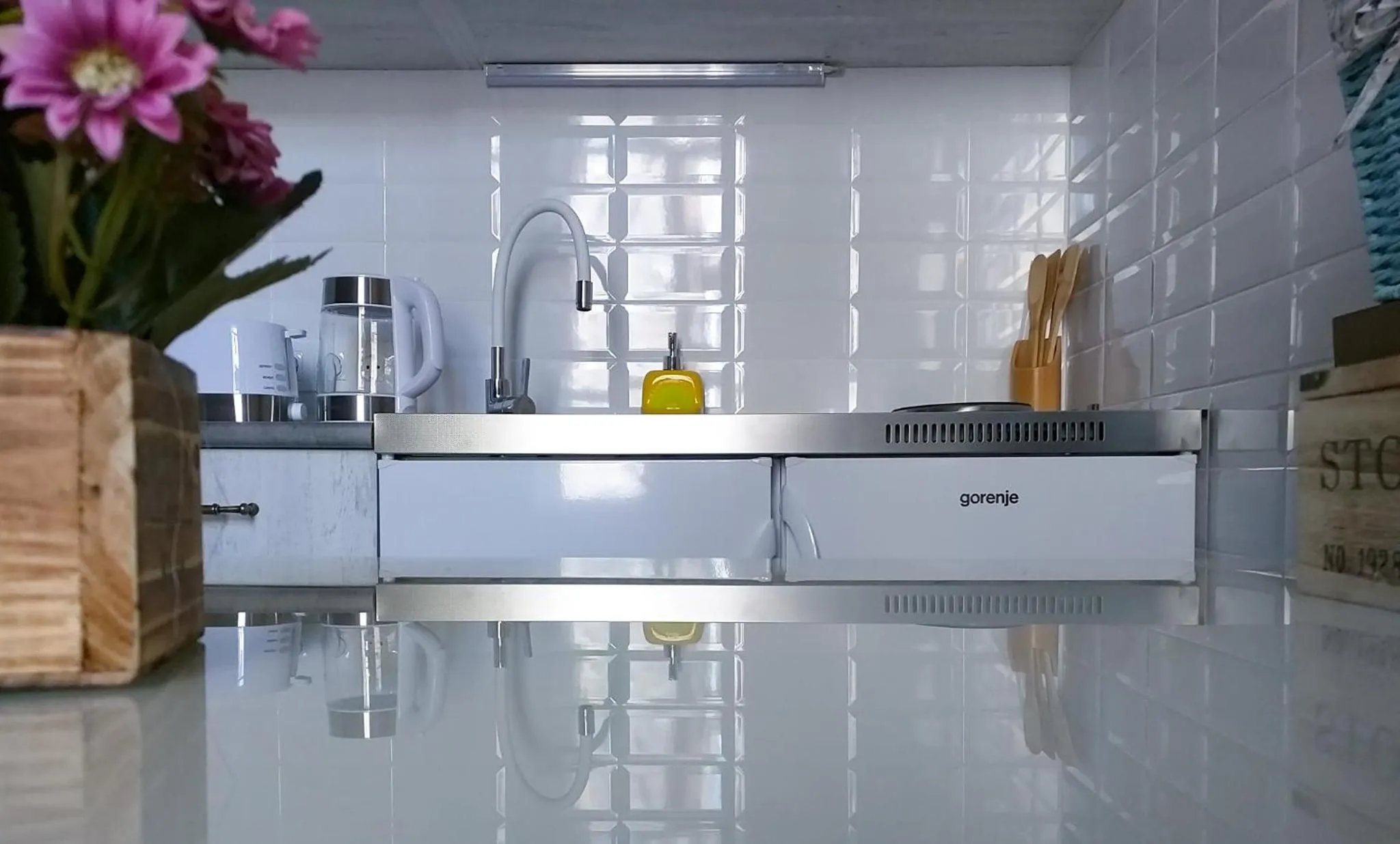 Kitchen or kitchenette in Cozy Studios on Freedom Square