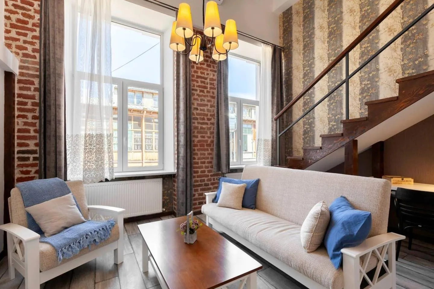 Living room in Cozy Studios on Freedom Square