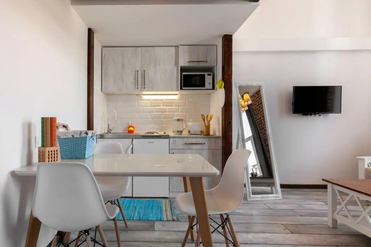 Kitchen or kitchenette in Cozy Studios on Freedom Square