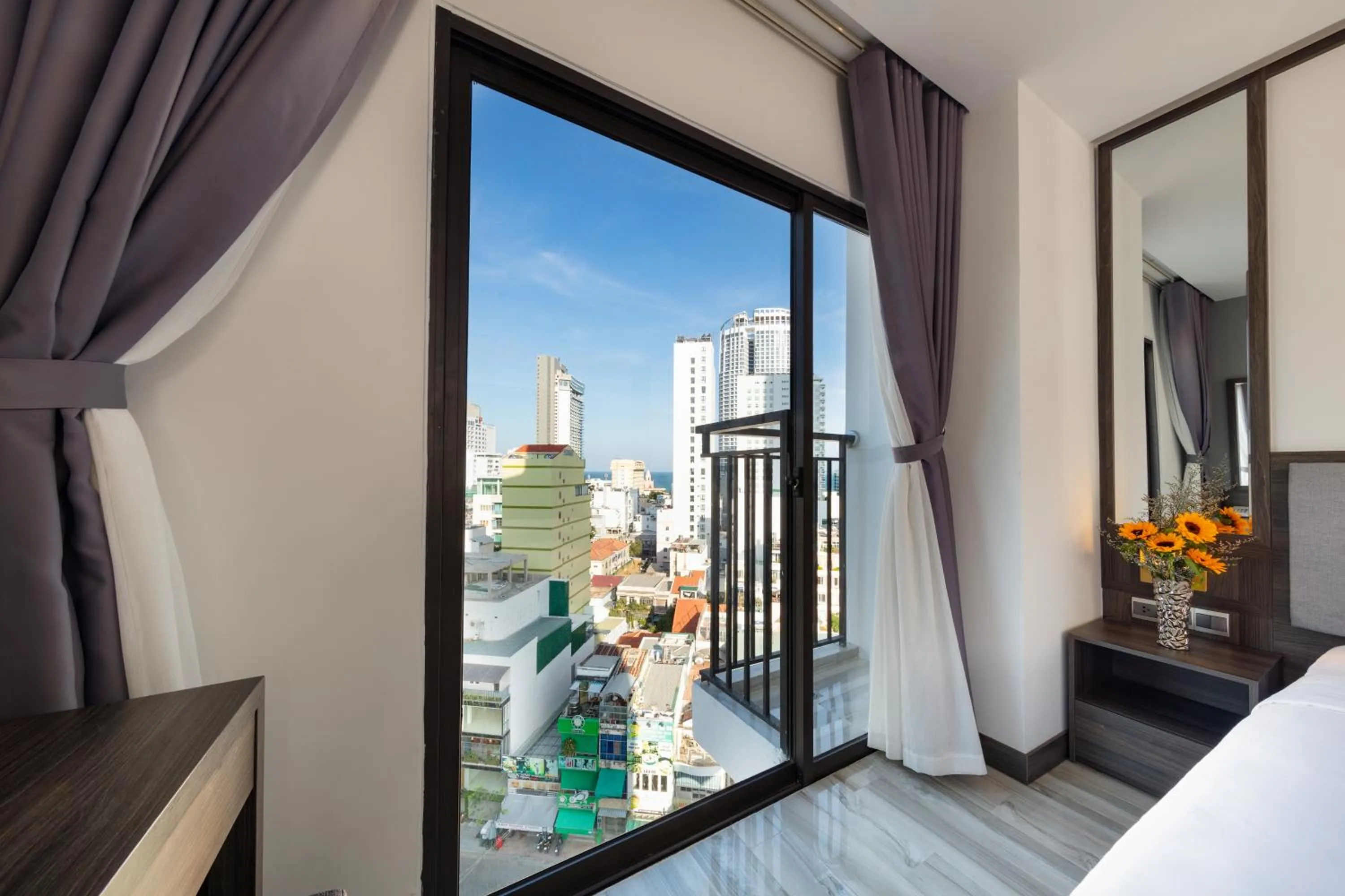 Balcony/Terrace, Bed in Ivy Hotel Nha Trang