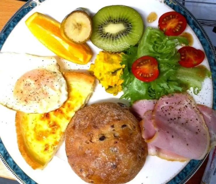 Breakfast in Blue Suites Hanamuro on the beach
