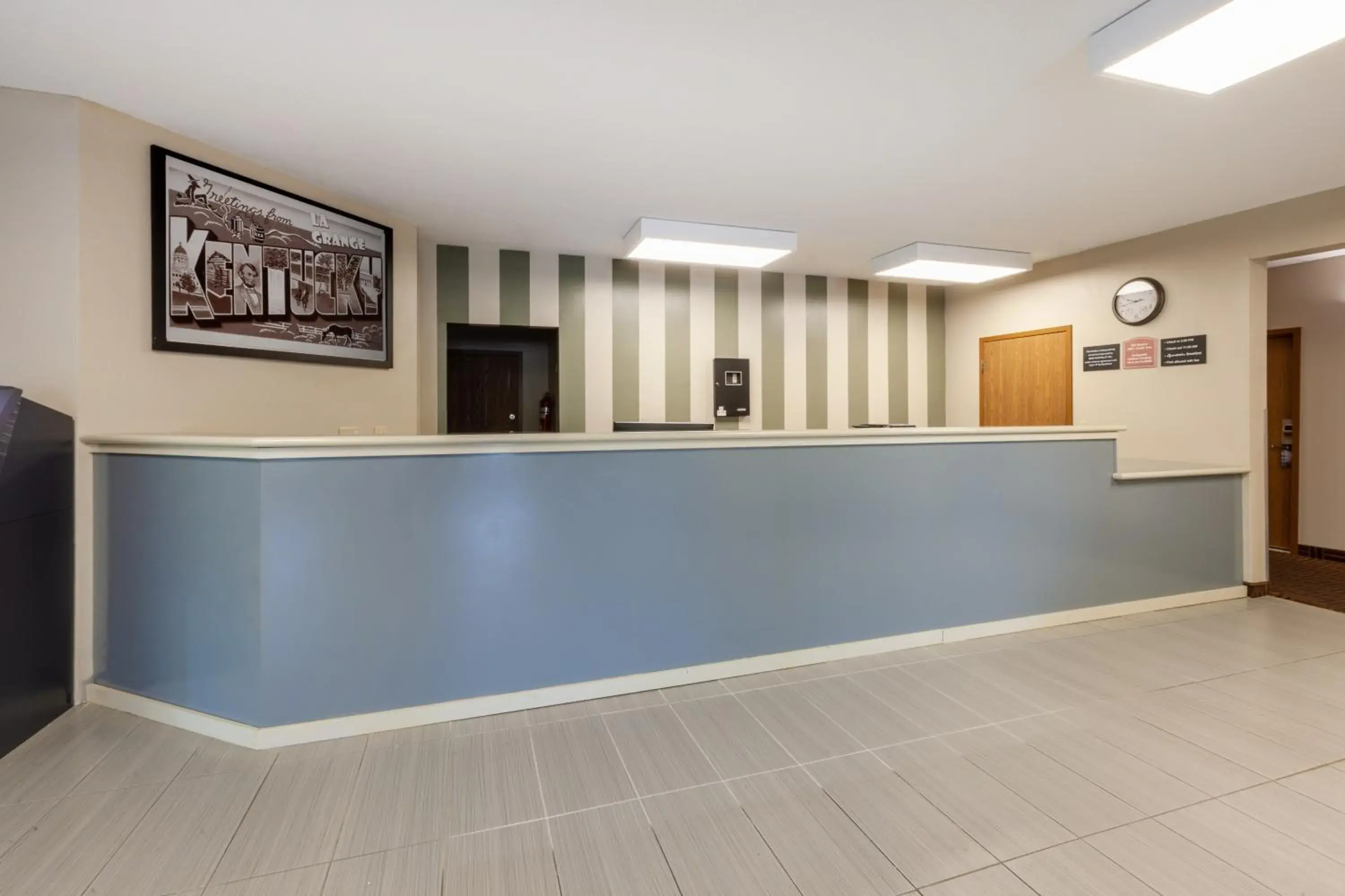 Lobby or reception in Super 8 by Wyndham La Grange KY Lobby or reception in Super 8 by Wyndham La Grange KY