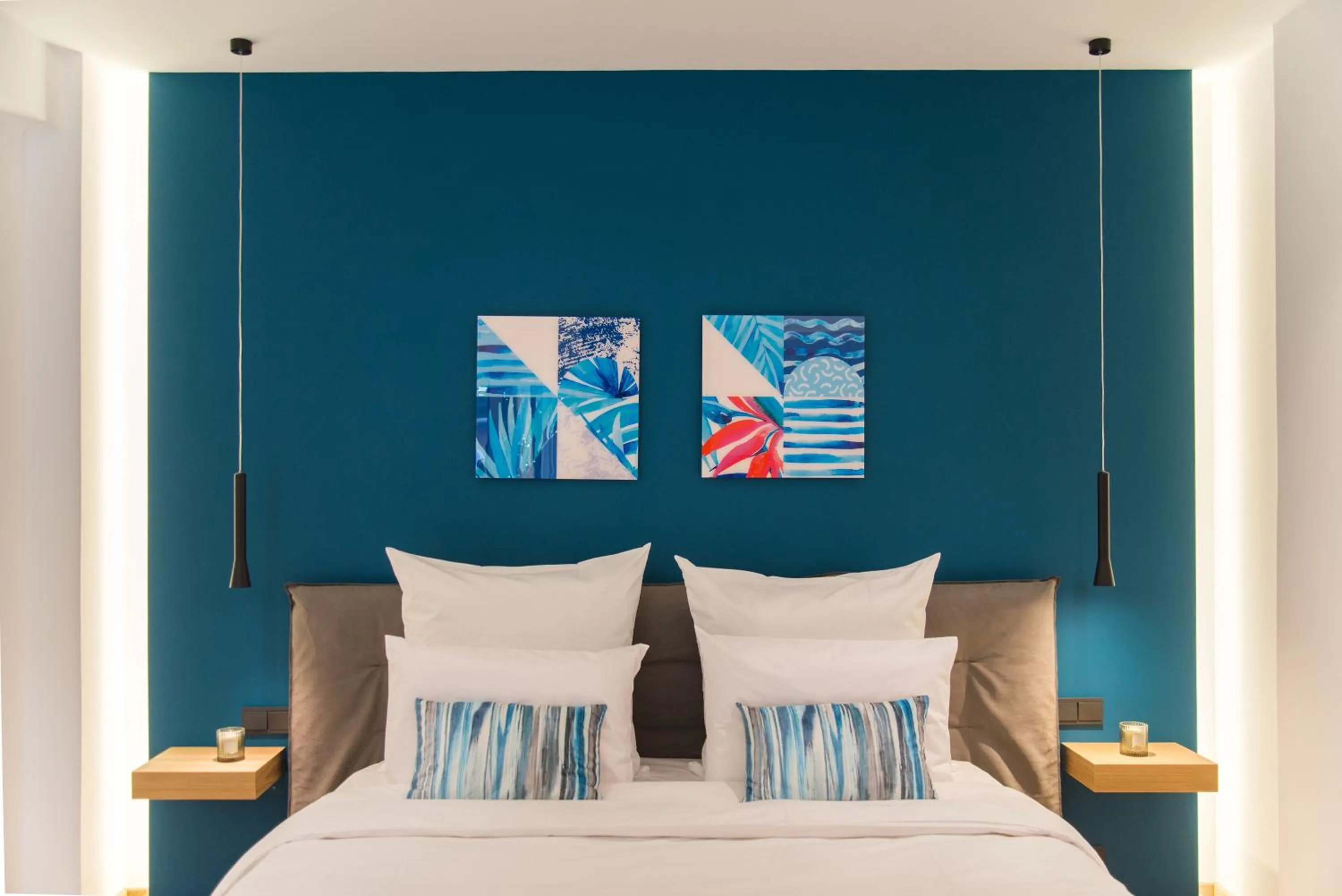 Bed in PINACOTA SUITES ATHENS