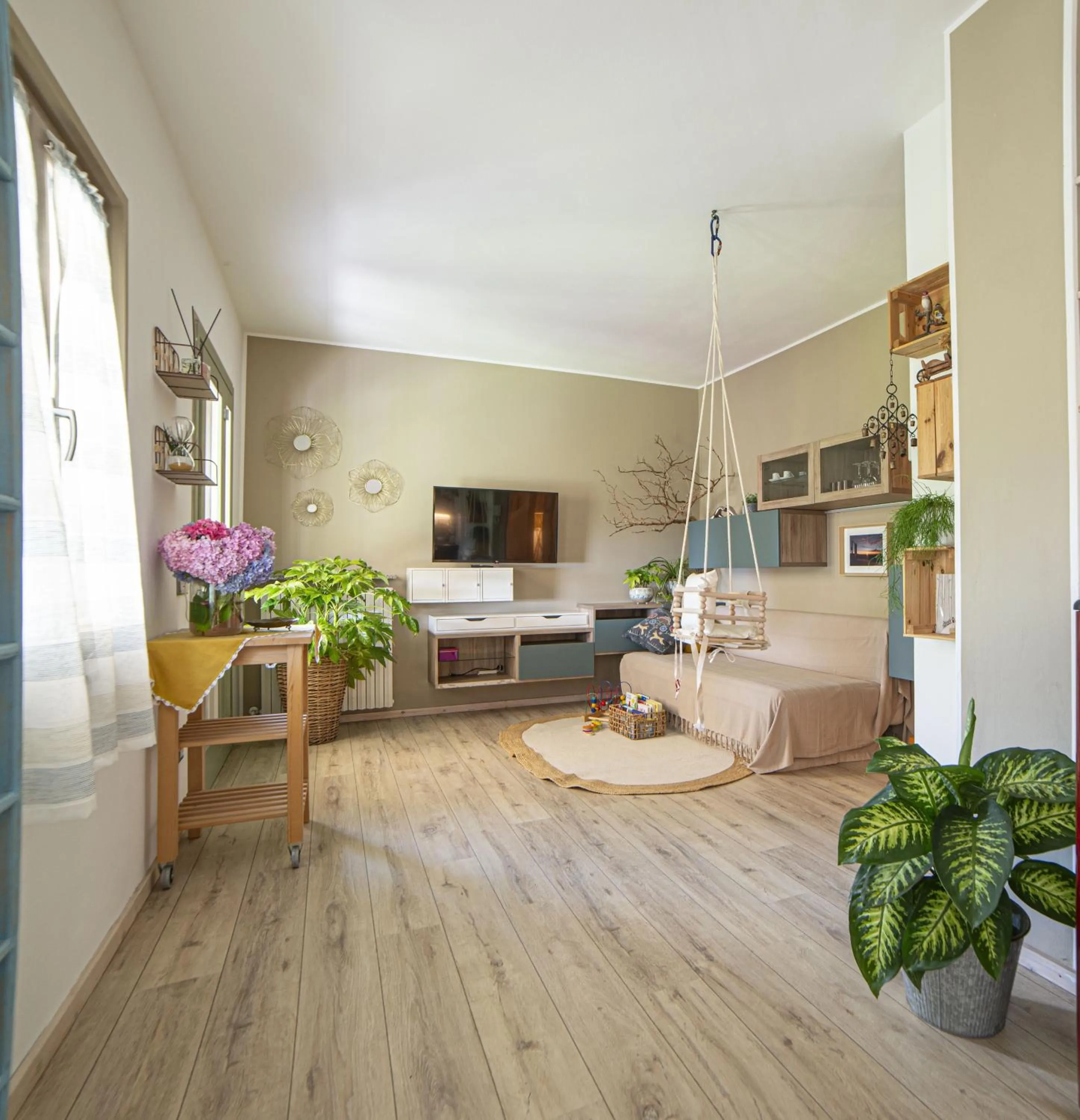 Communal lounge/ TV room in B&B Botton d'Oro Valle Imagna