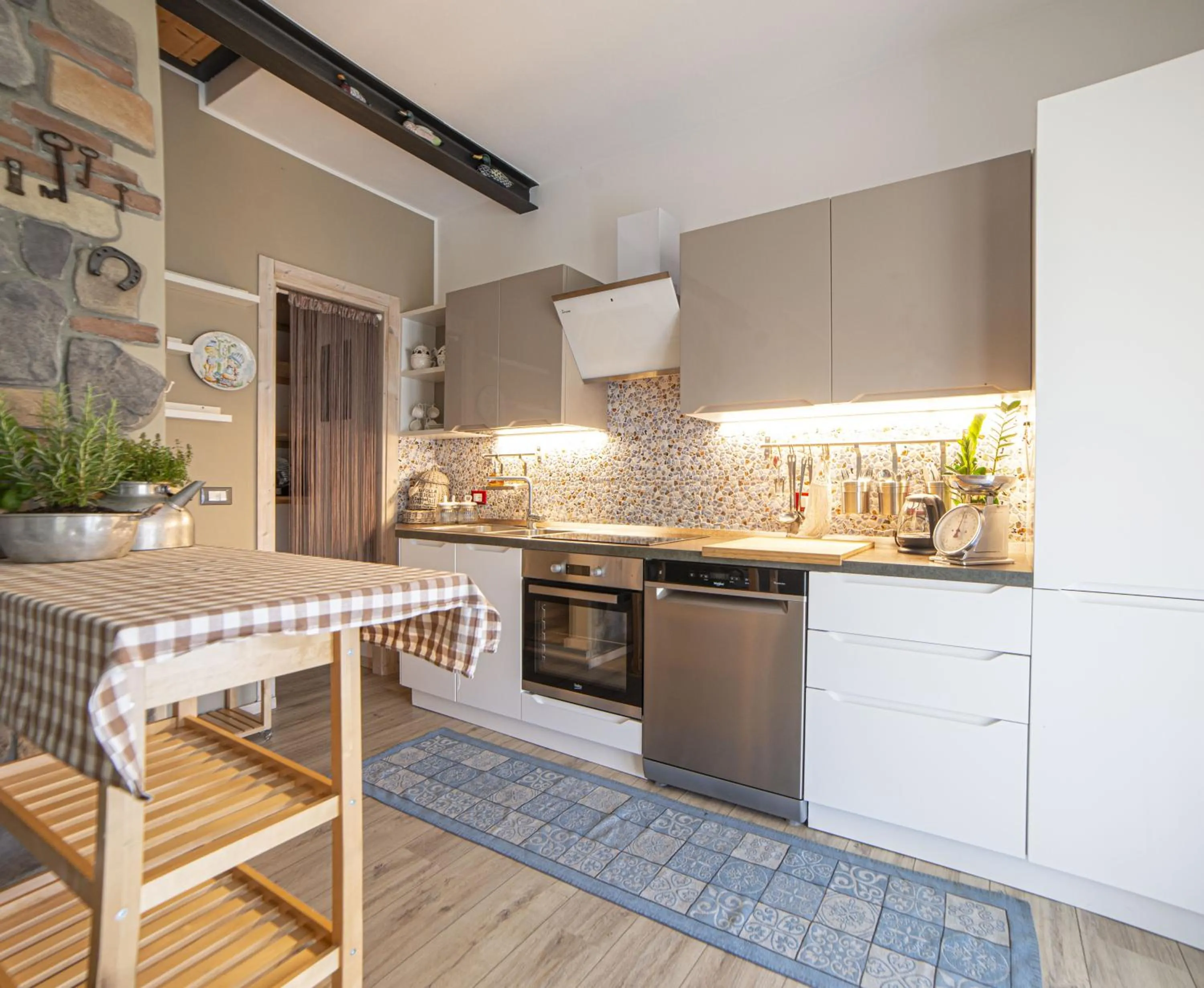 Kitchen or kitchenette in B&B Botton d'Oro Valle Imagna