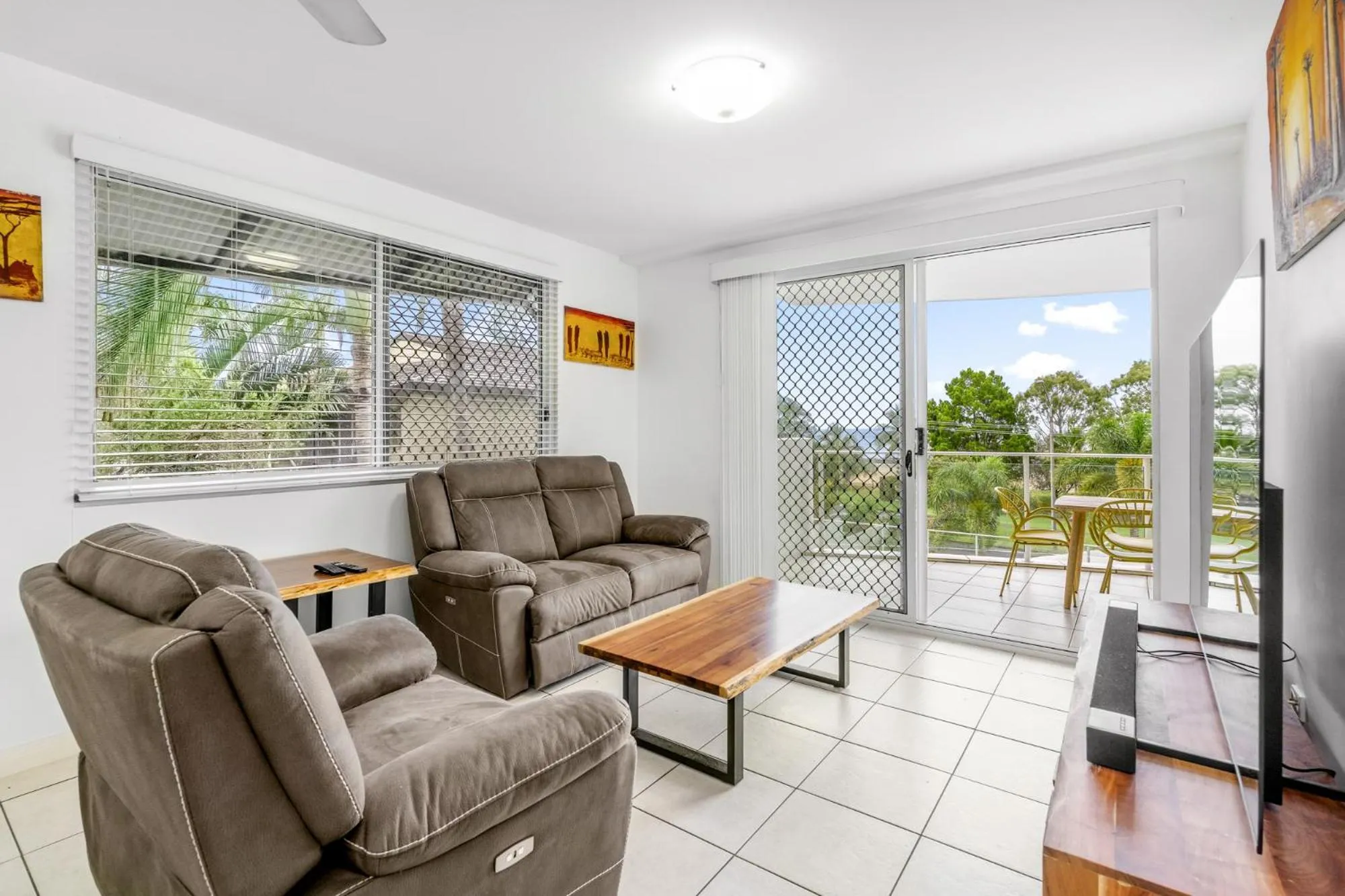 Patio in Tingeera Beachfront Apartments