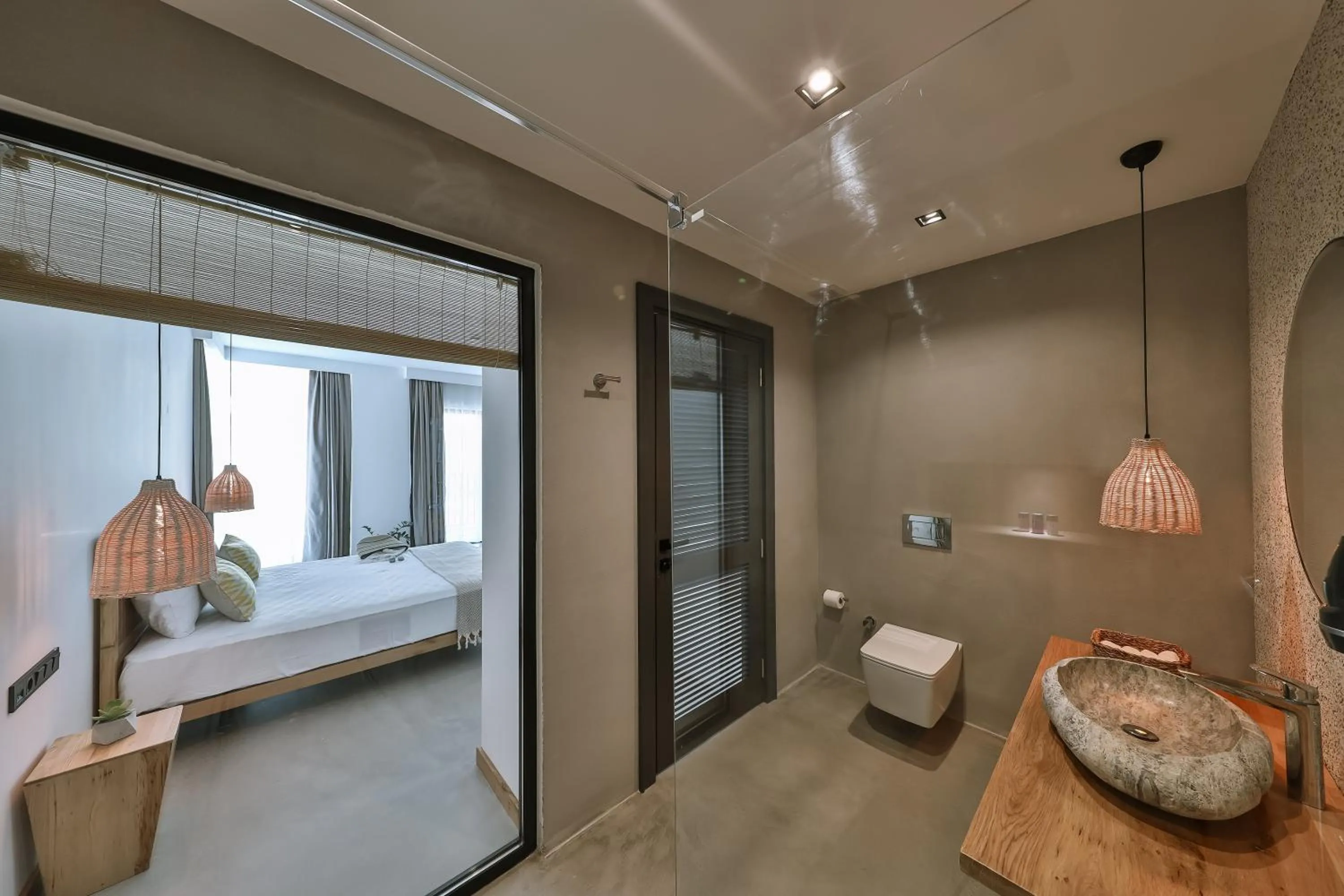 Bathroom, Bed in Carruba Boutique Hotel