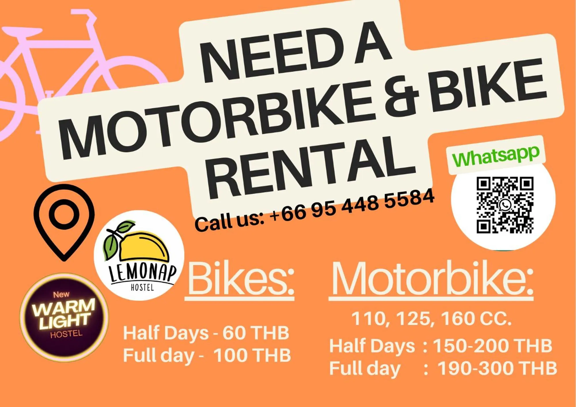 Cycling in Lemonap Hostel