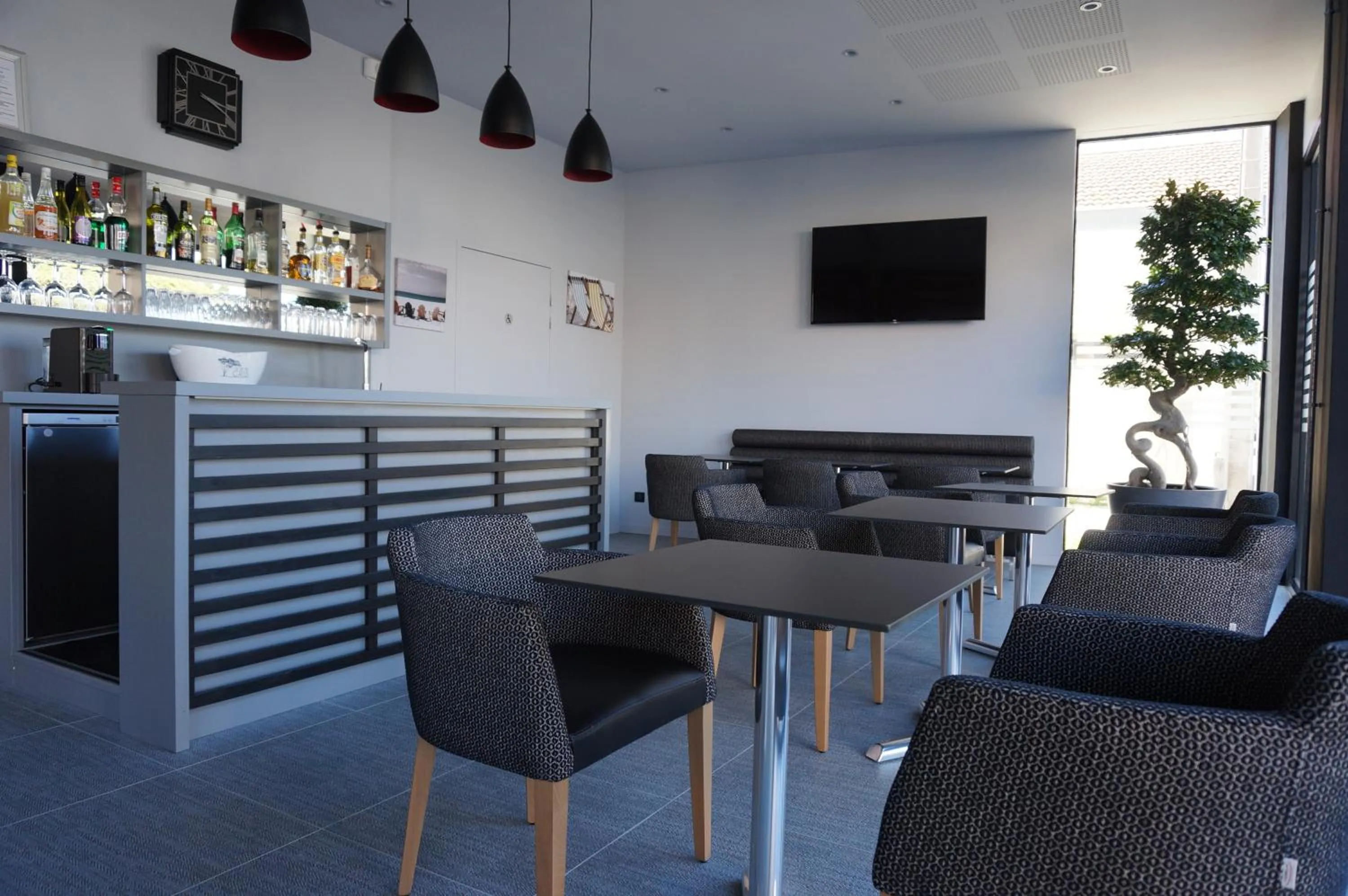 Communal lounge/ TV room in Hôtel Le Nautic