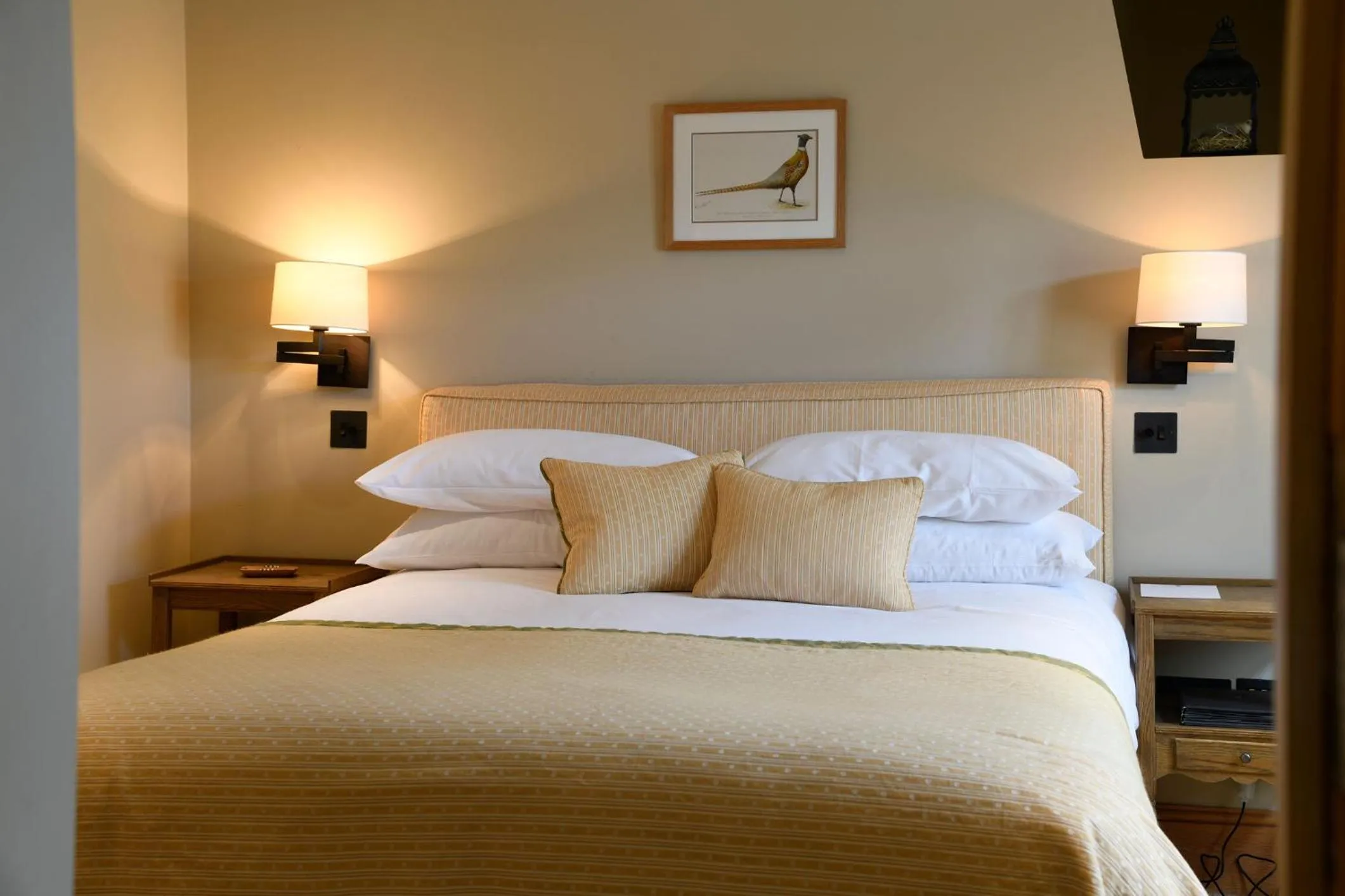 Bed in The Bell at Ramsbury