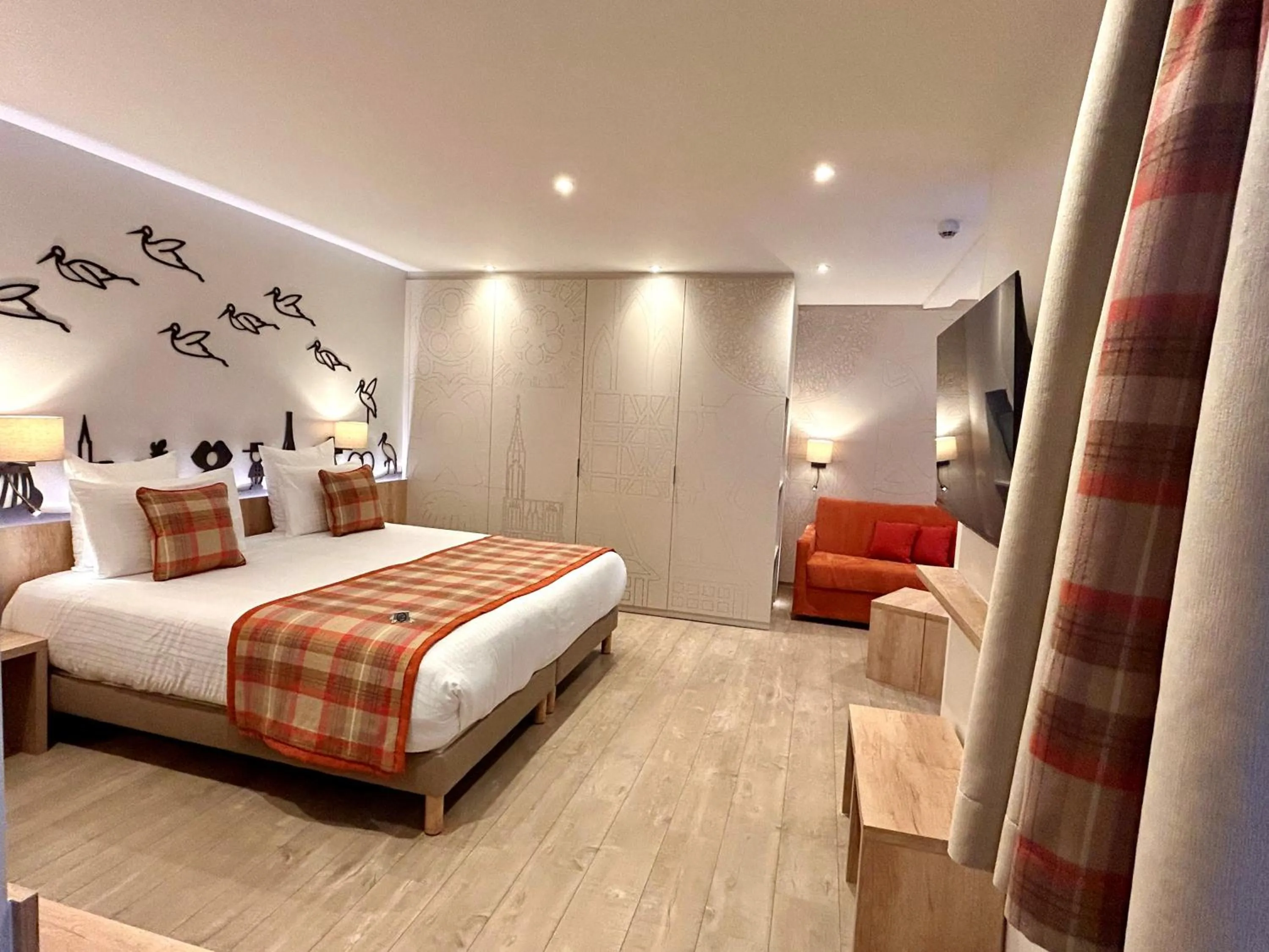 Bed in Hotel Beaucour