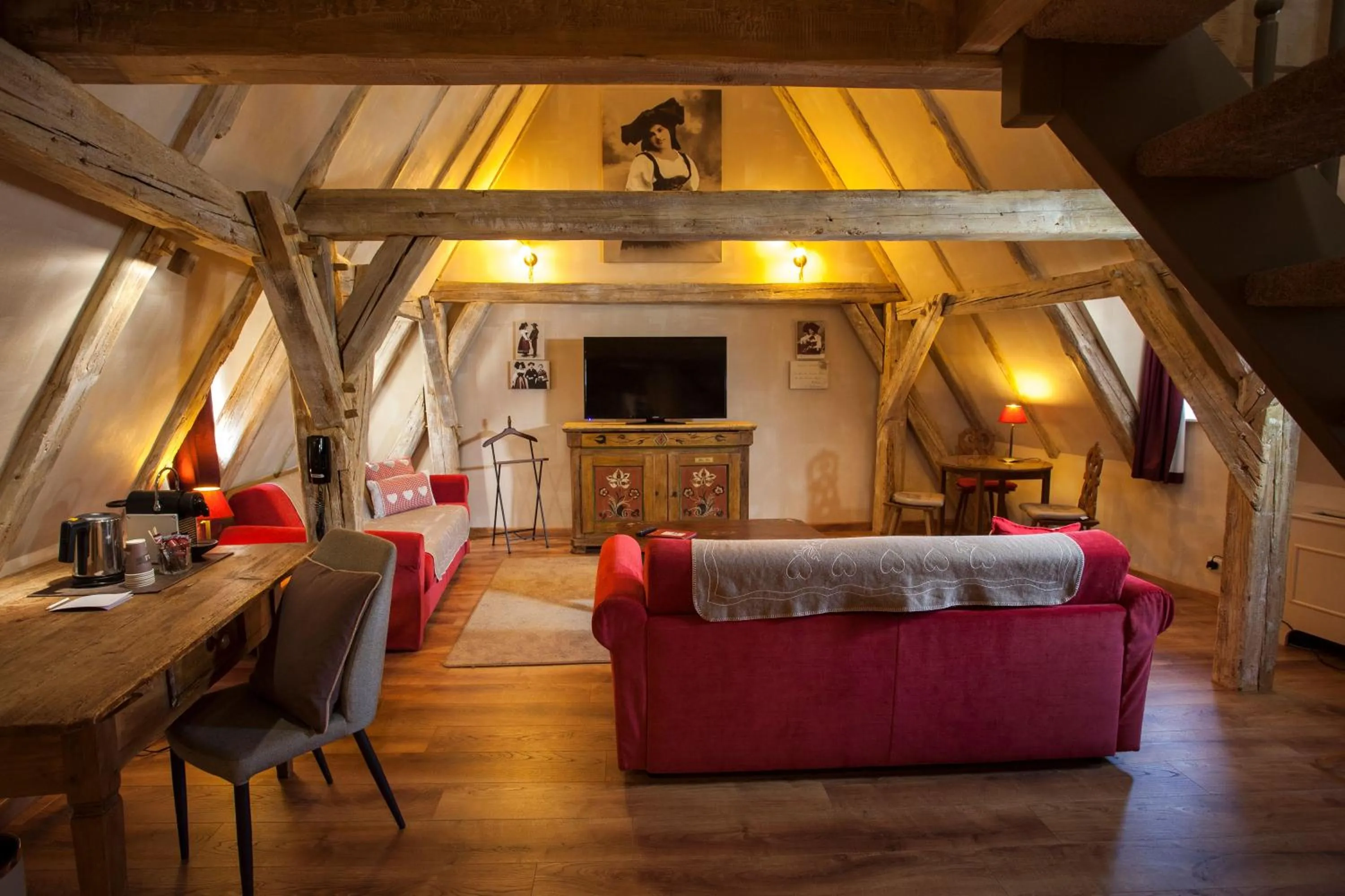 View (from property/room), Bed in Hotel Beaucour