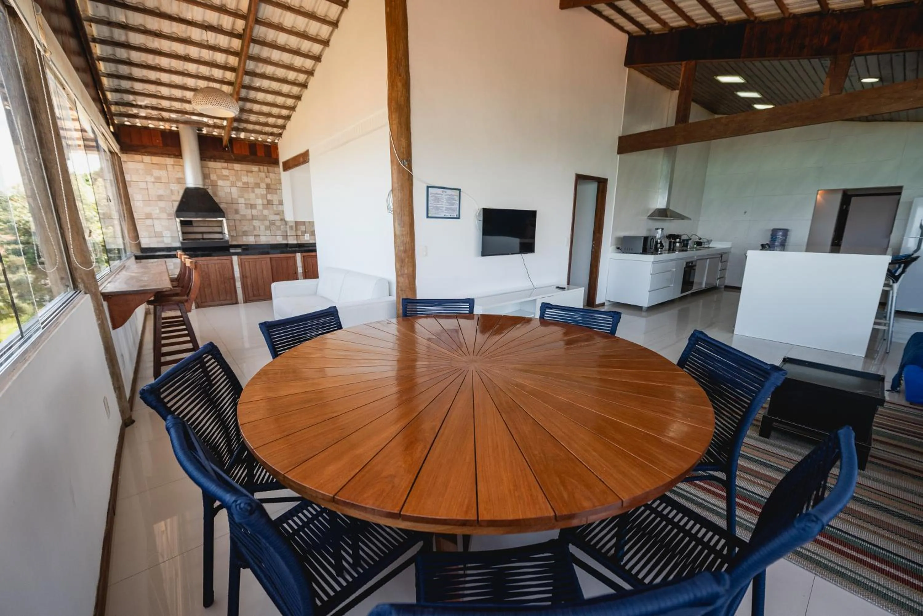 Living room in Cobertura exclusiva em ponta negra com vista para o mar