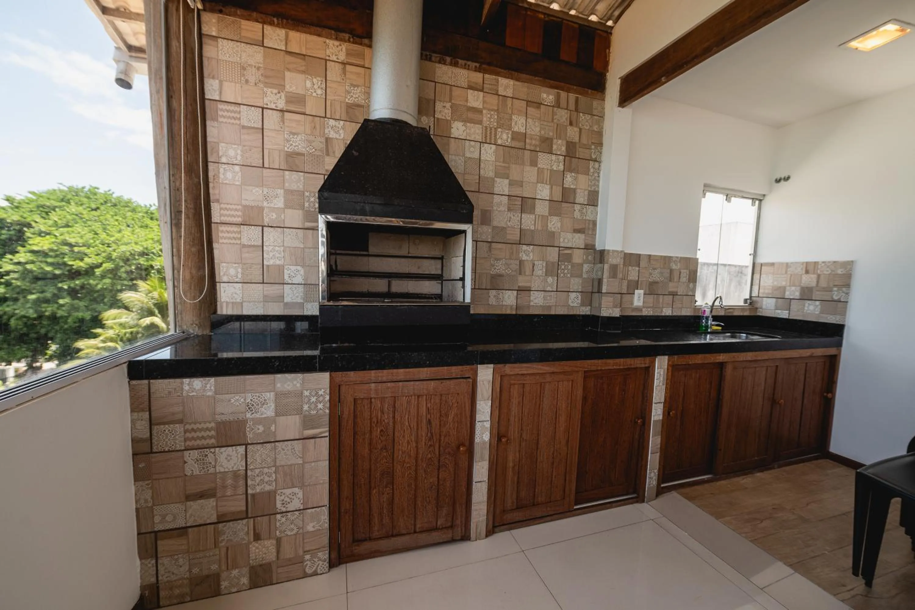 BBQ facilities in Cobertura exclusiva em ponta negra com vista para o mar