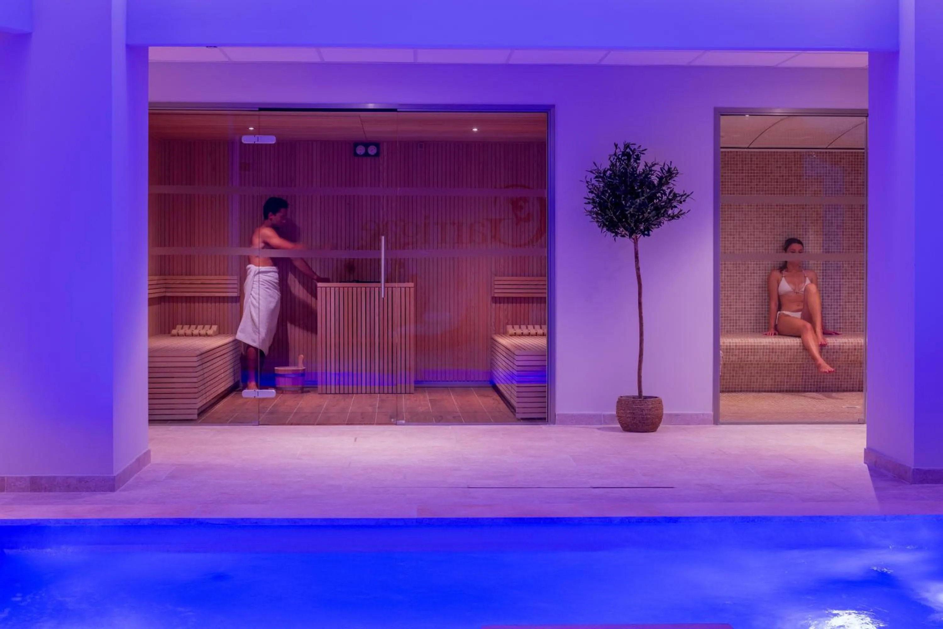 Sauna in Garrigae Domaine de l'Esterel - piscine & SPA Cinq Mondes