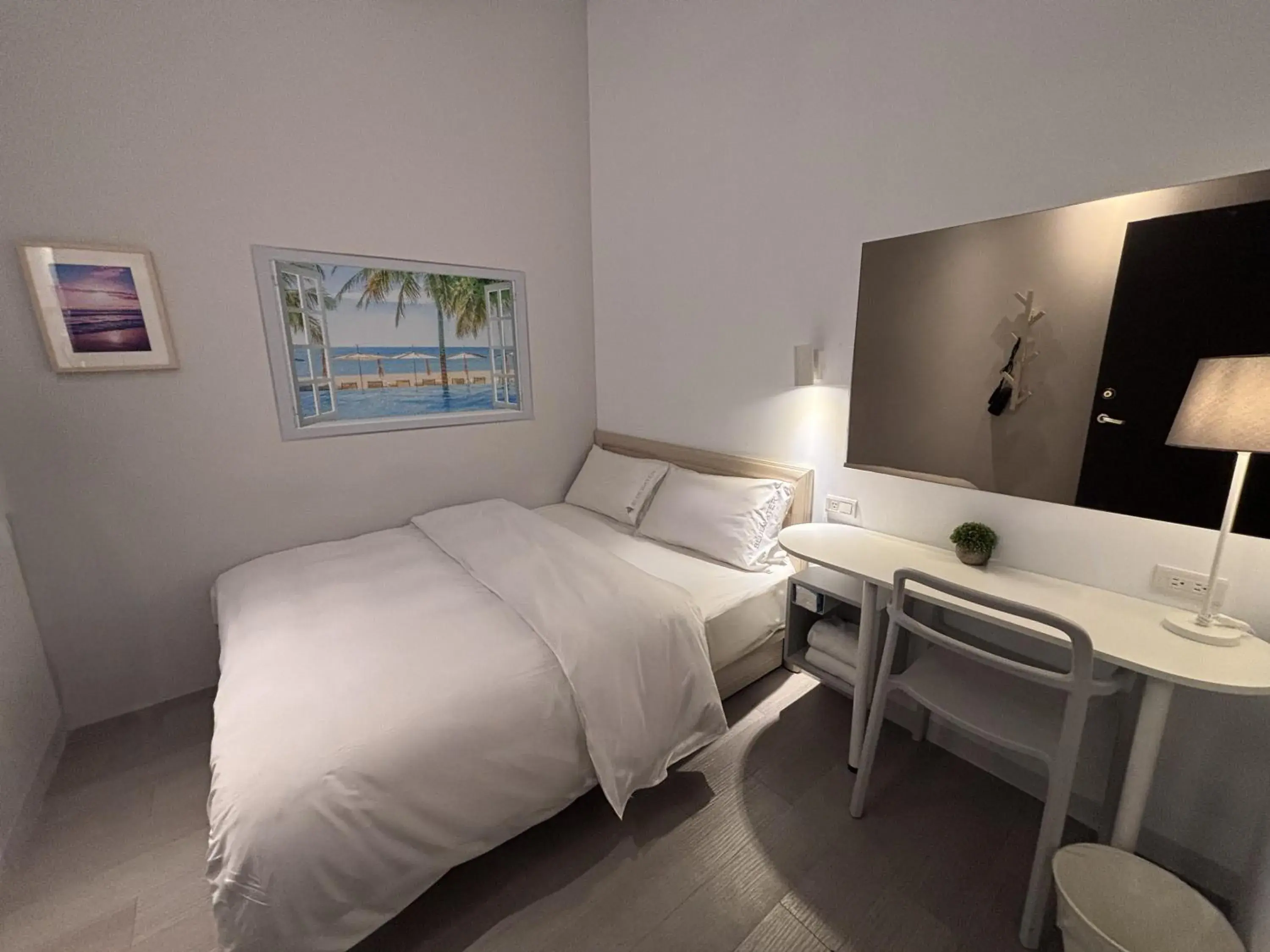 Bed in Bluewater Hotel Xpark Gloria Outlets Taoyuan Baseball Stadium Bed in Bluewater Hotel Xpark Gloria Outlets Taoyuan Baseball Stadium