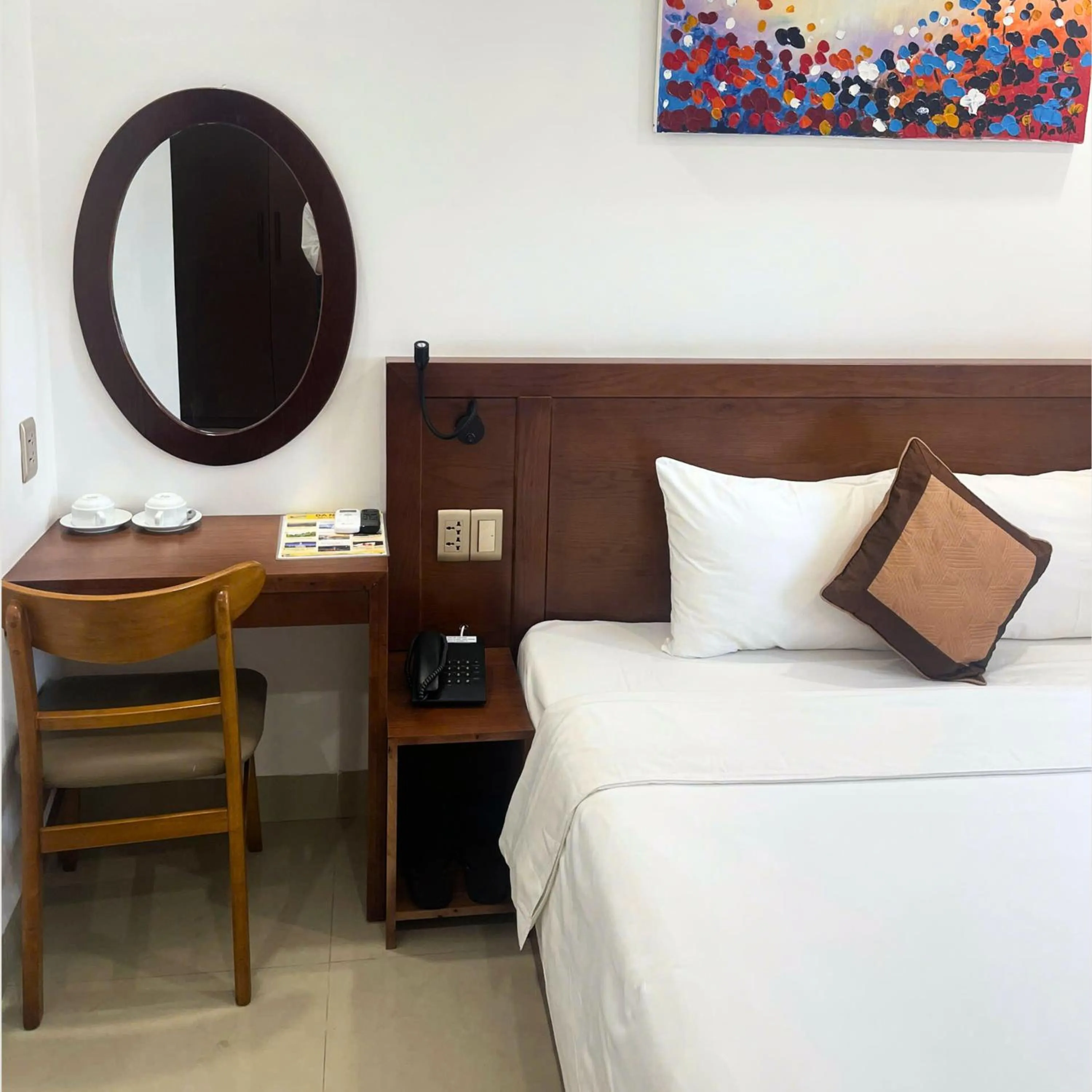 Bed in K Hotel Sauna and Massage