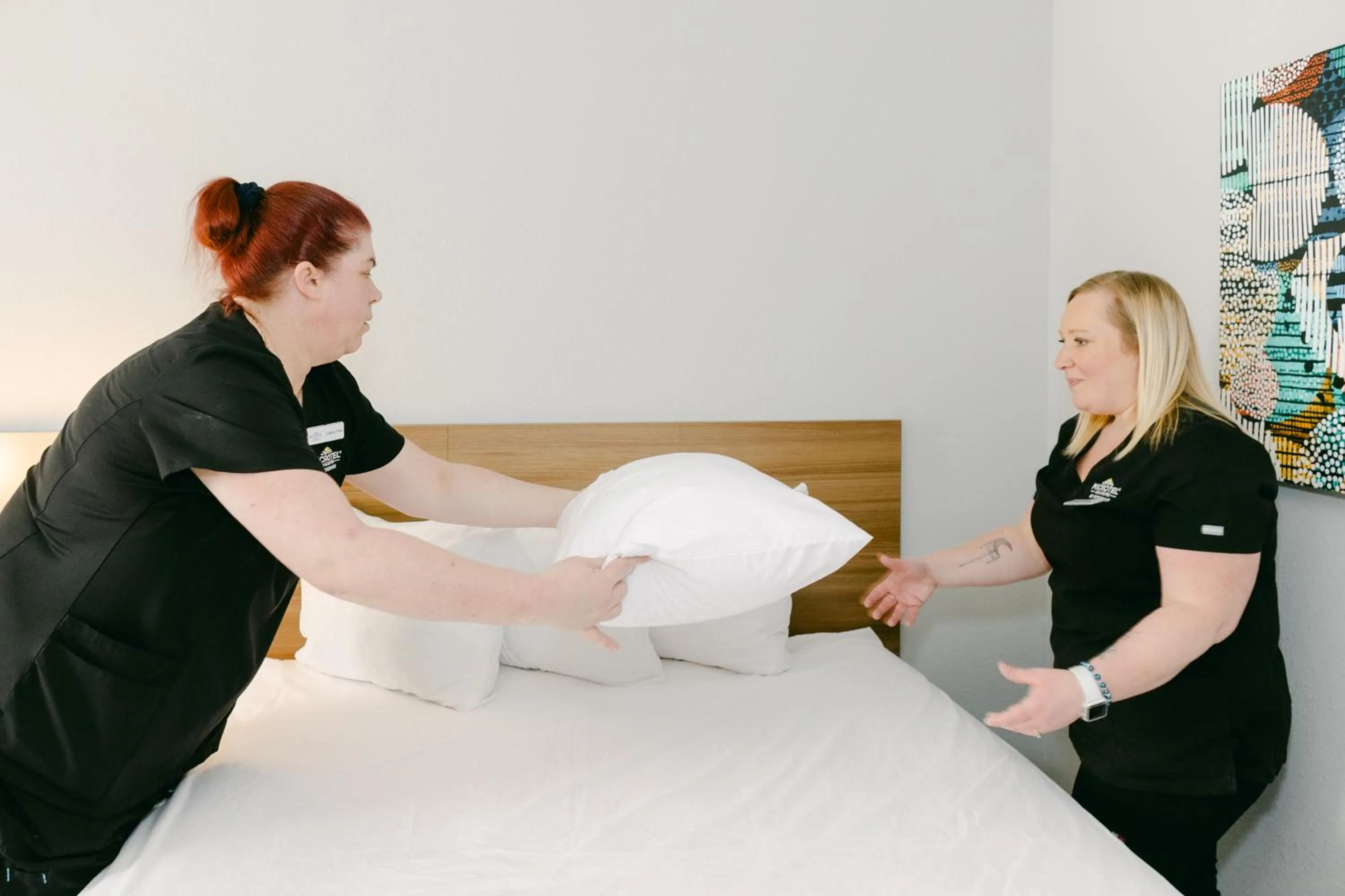 Bed in Microtel Inn & Suites by Wyndham Wellsville