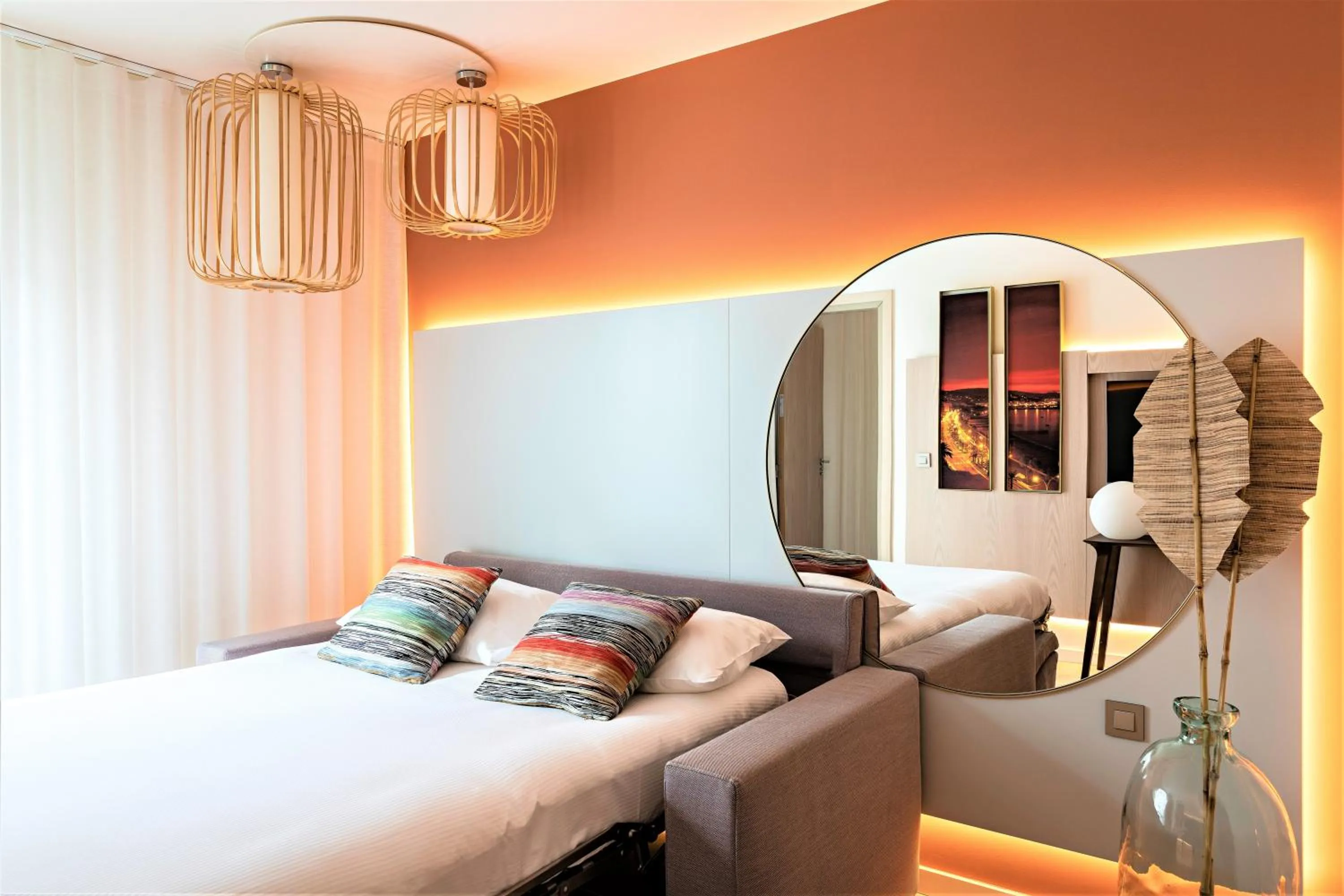 Bed in Croisette Beach Hotel Cannes - MGallery Collection
