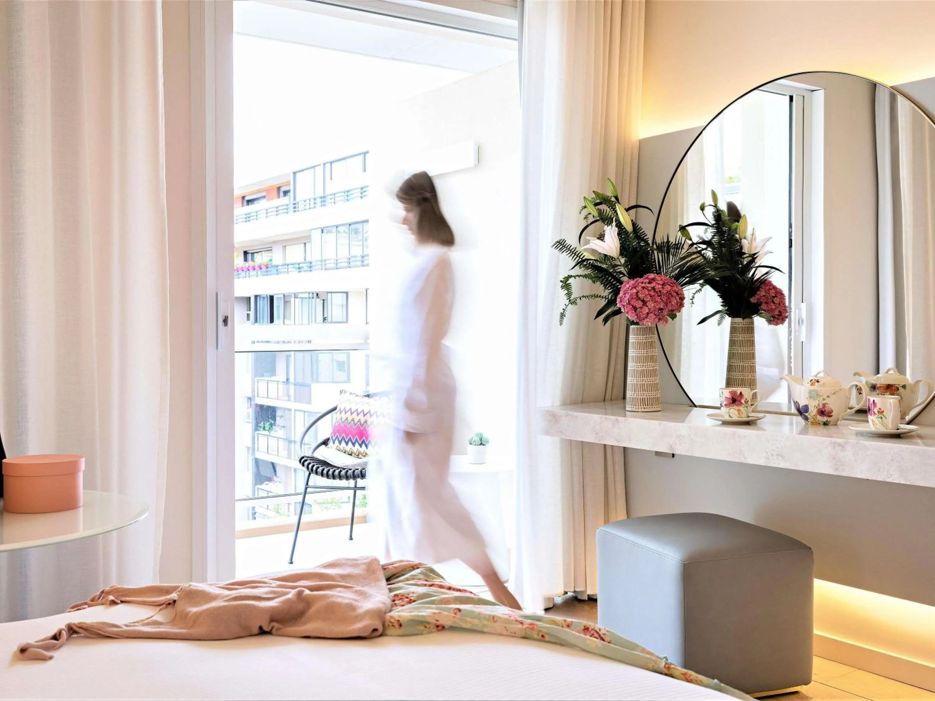 Bedroom in Croisette Beach Hotel Cannes - MGallery Collection