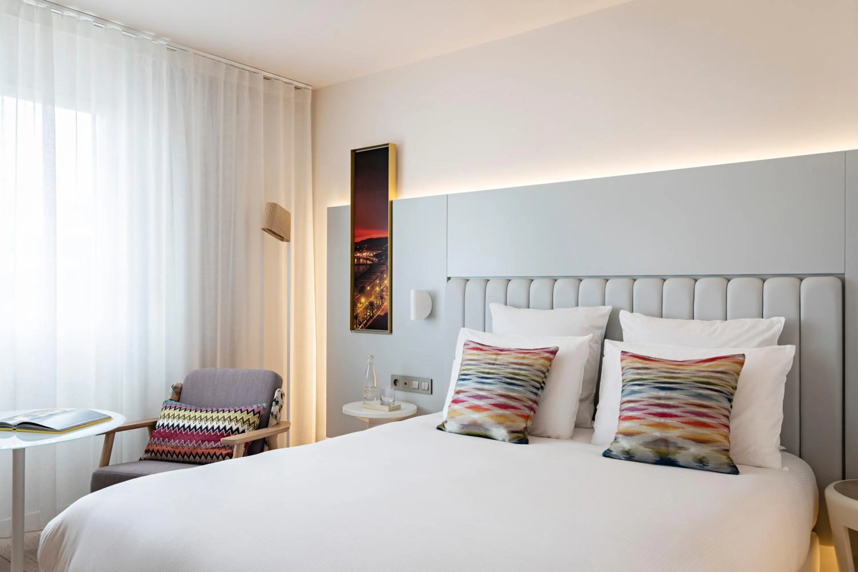 Bed in Croisette Beach Hotel Cannes - MGallery Collection